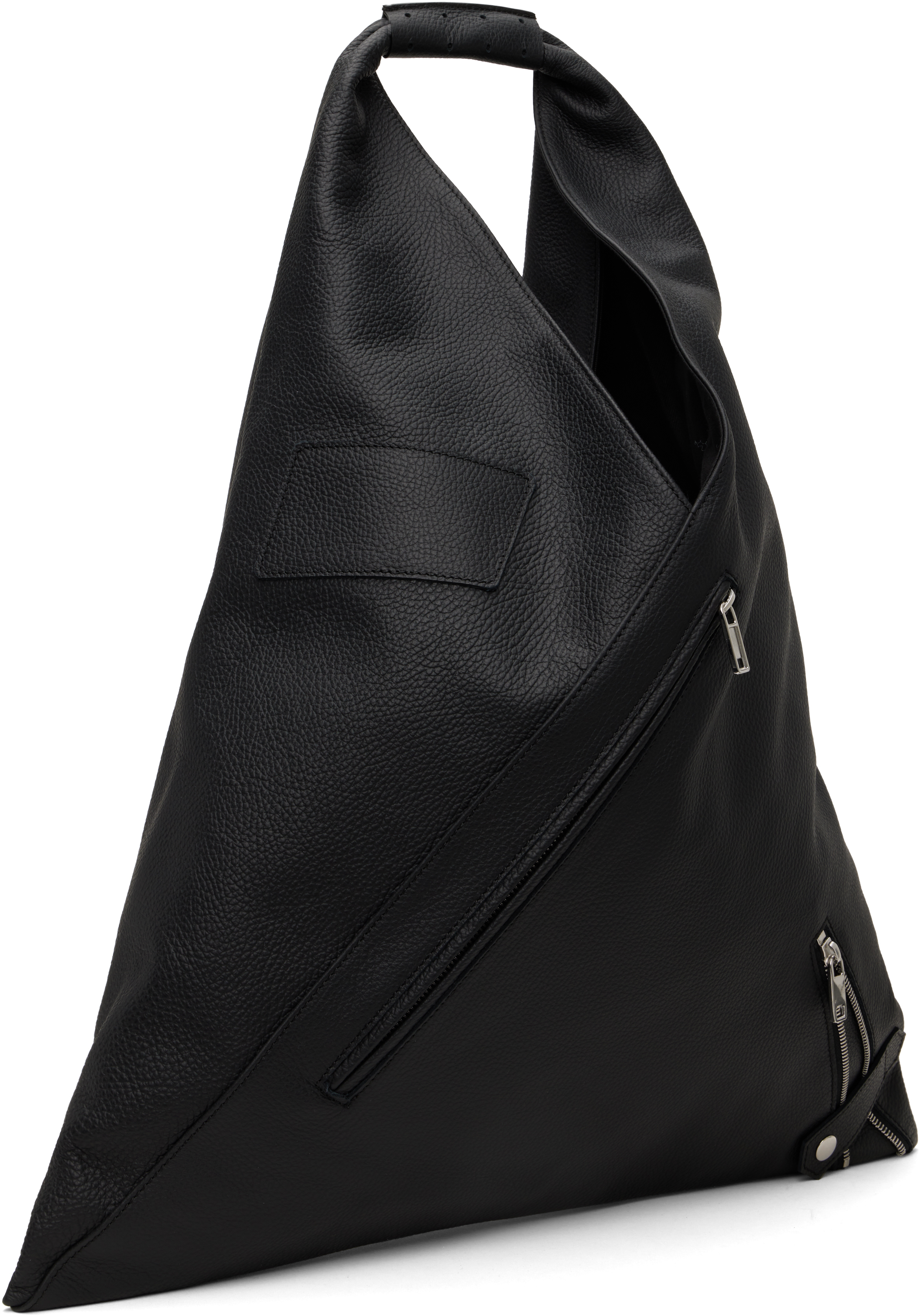 Mm6 Maison Margiela Black Triangle Classic Medium Tote In T8013 Black