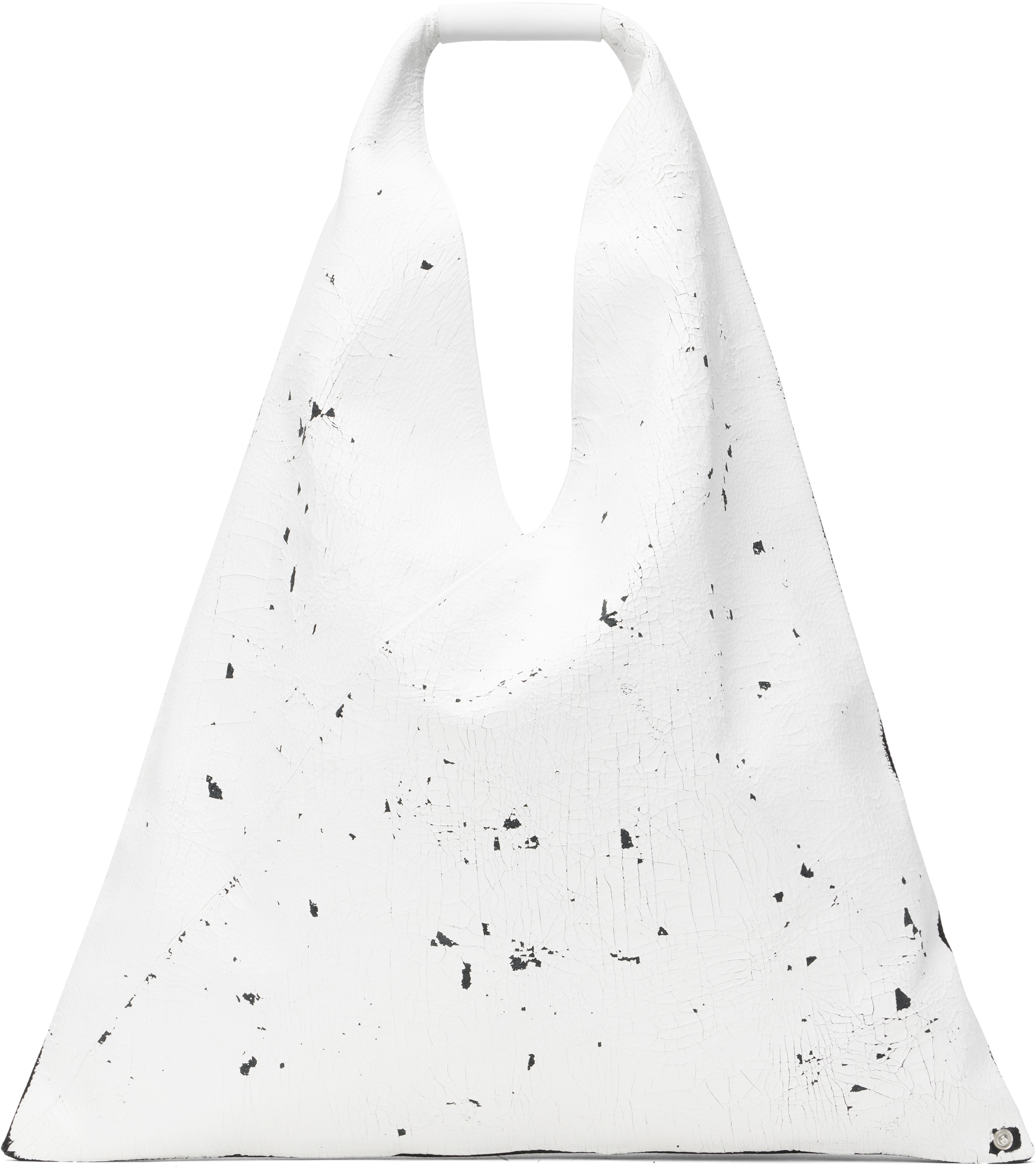 MM6 Maison Margiela: Black & White Triangle Tote | SSENSE