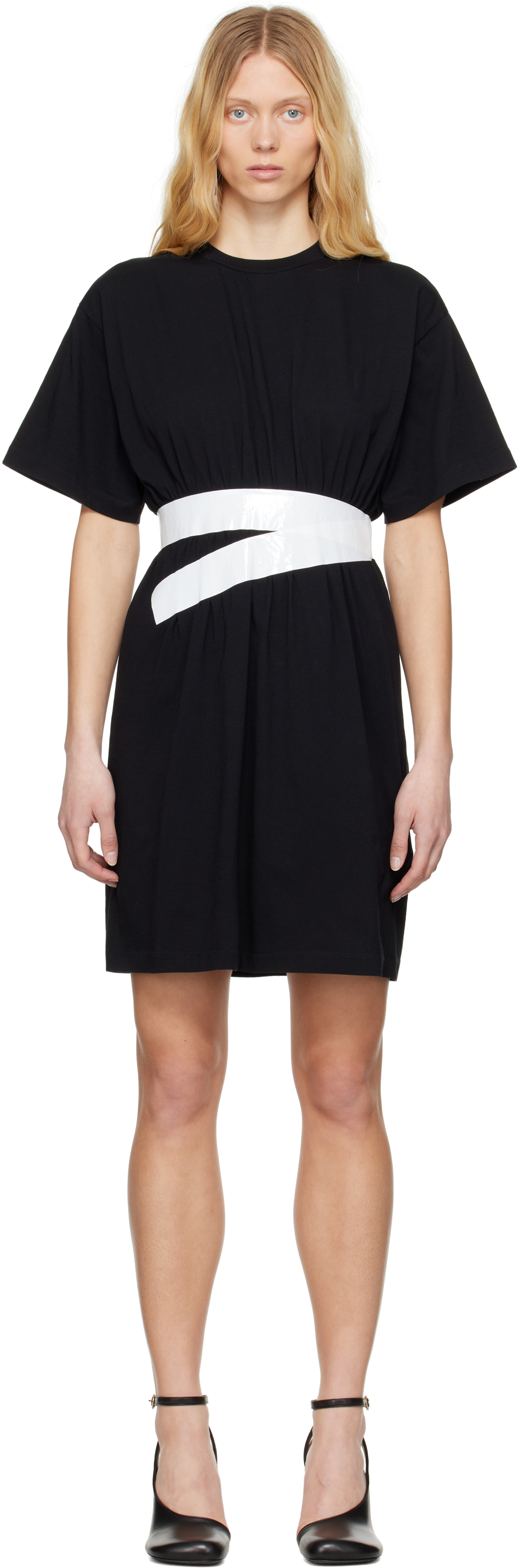 Off-White Taped Jersey Midi Dress