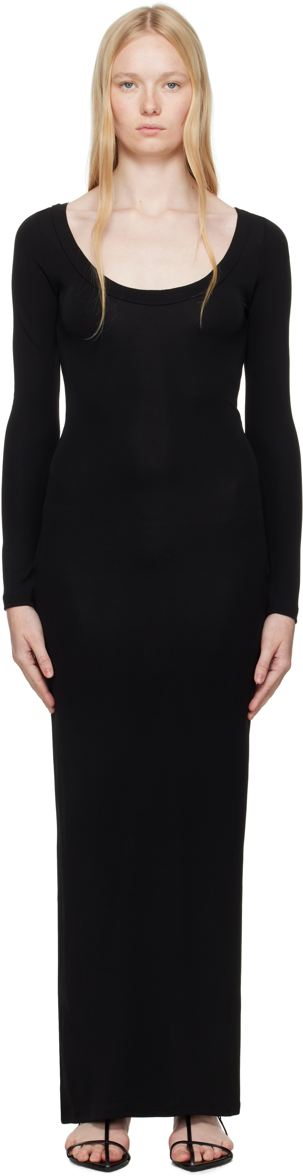 Black Scoopneck Maxi Dress