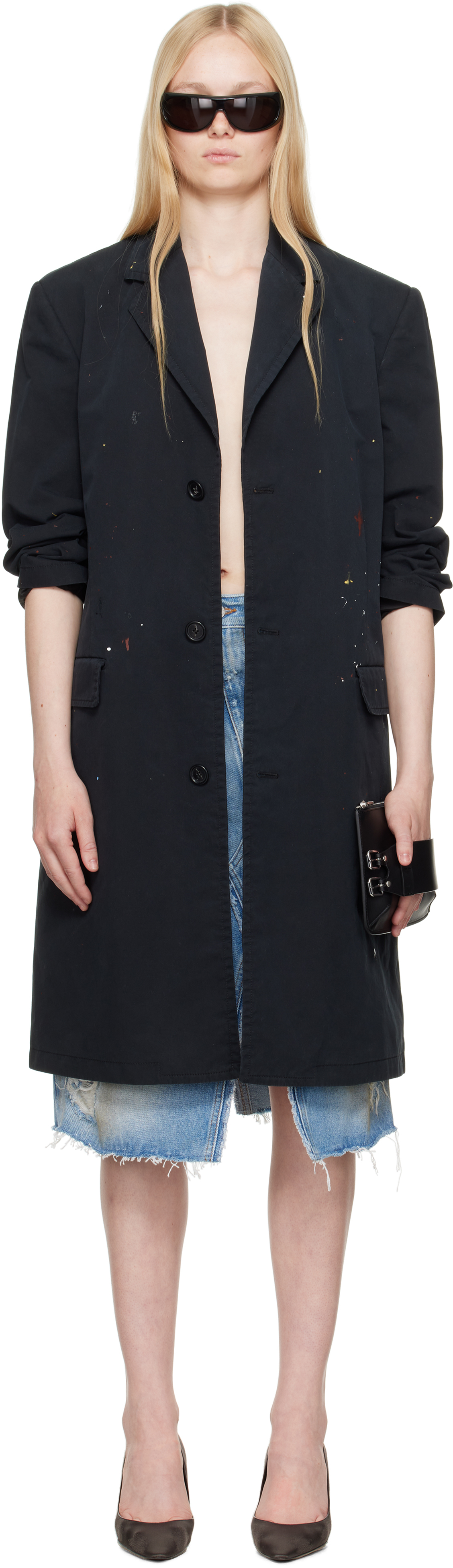 Beige Cotton Gabardine Trench Coat