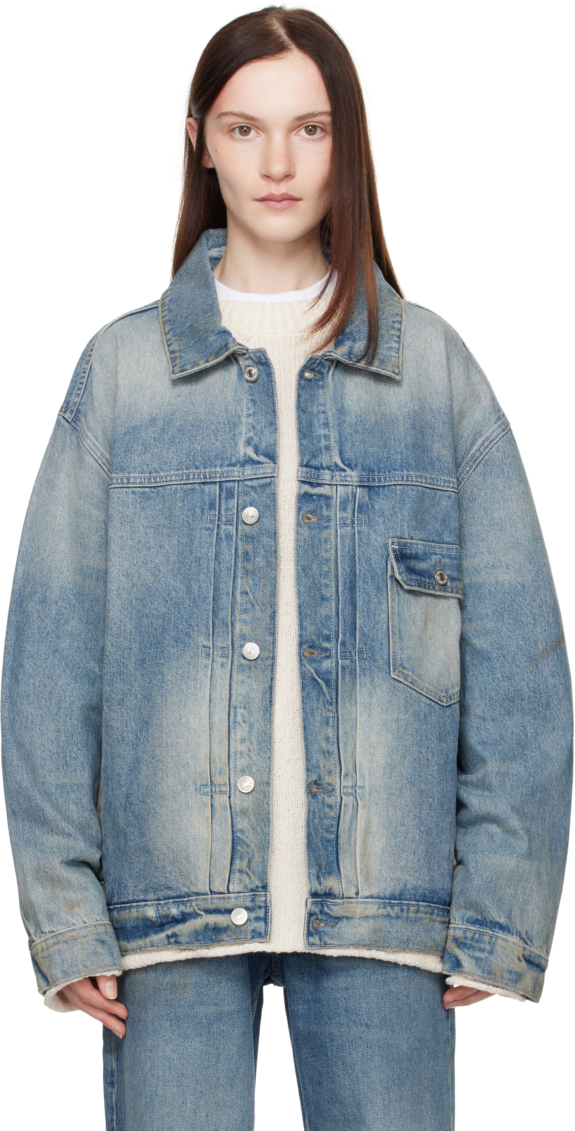 Blue Oversized Denim Jacket