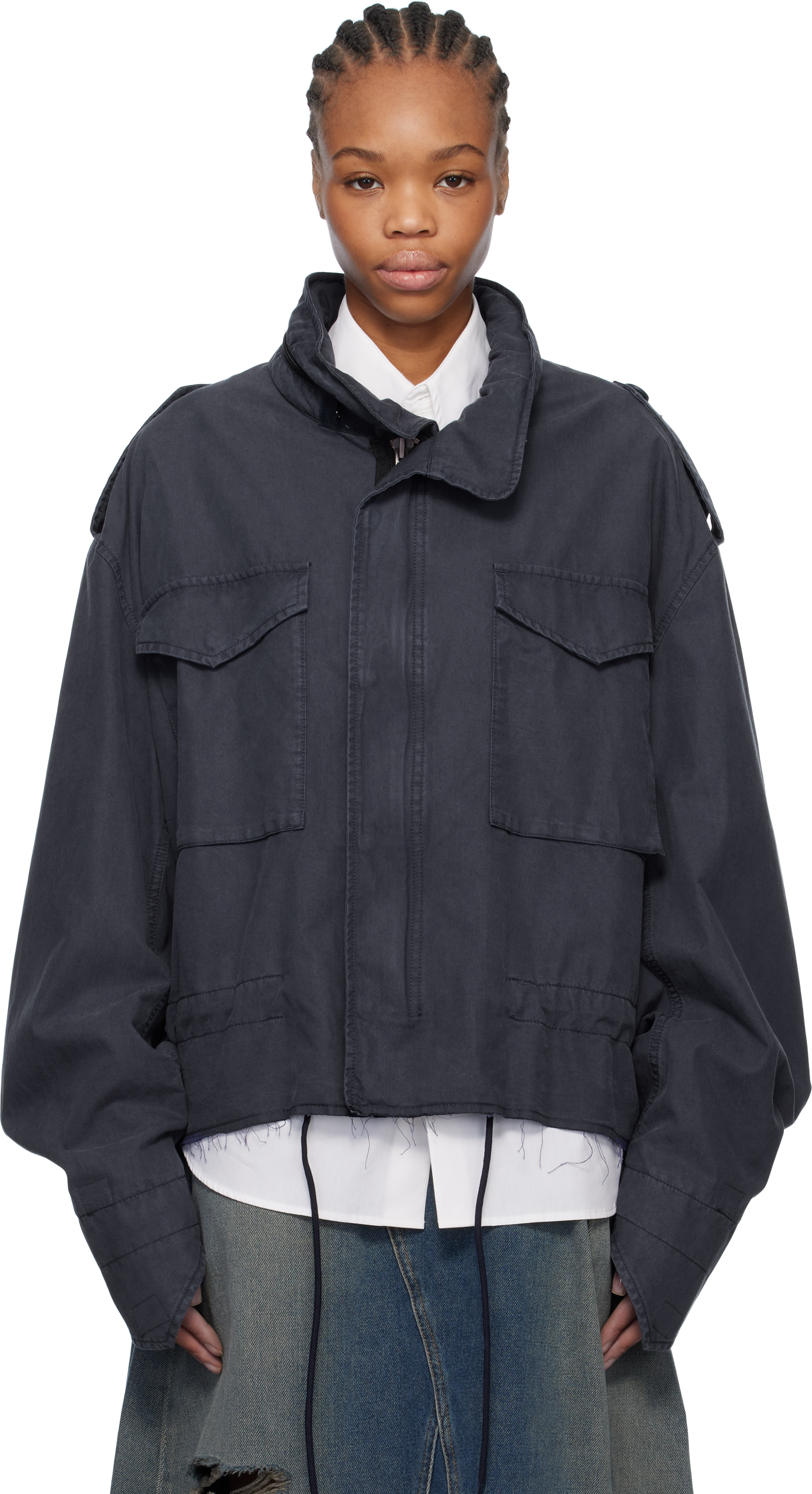 Navy Light Cotton Twill Jacket