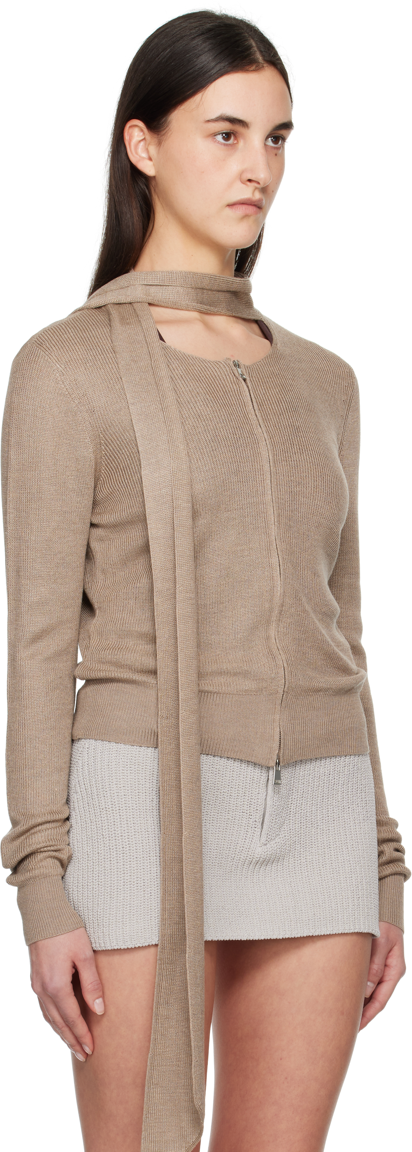 Shop Aya Muse Taupe Musca Jacket