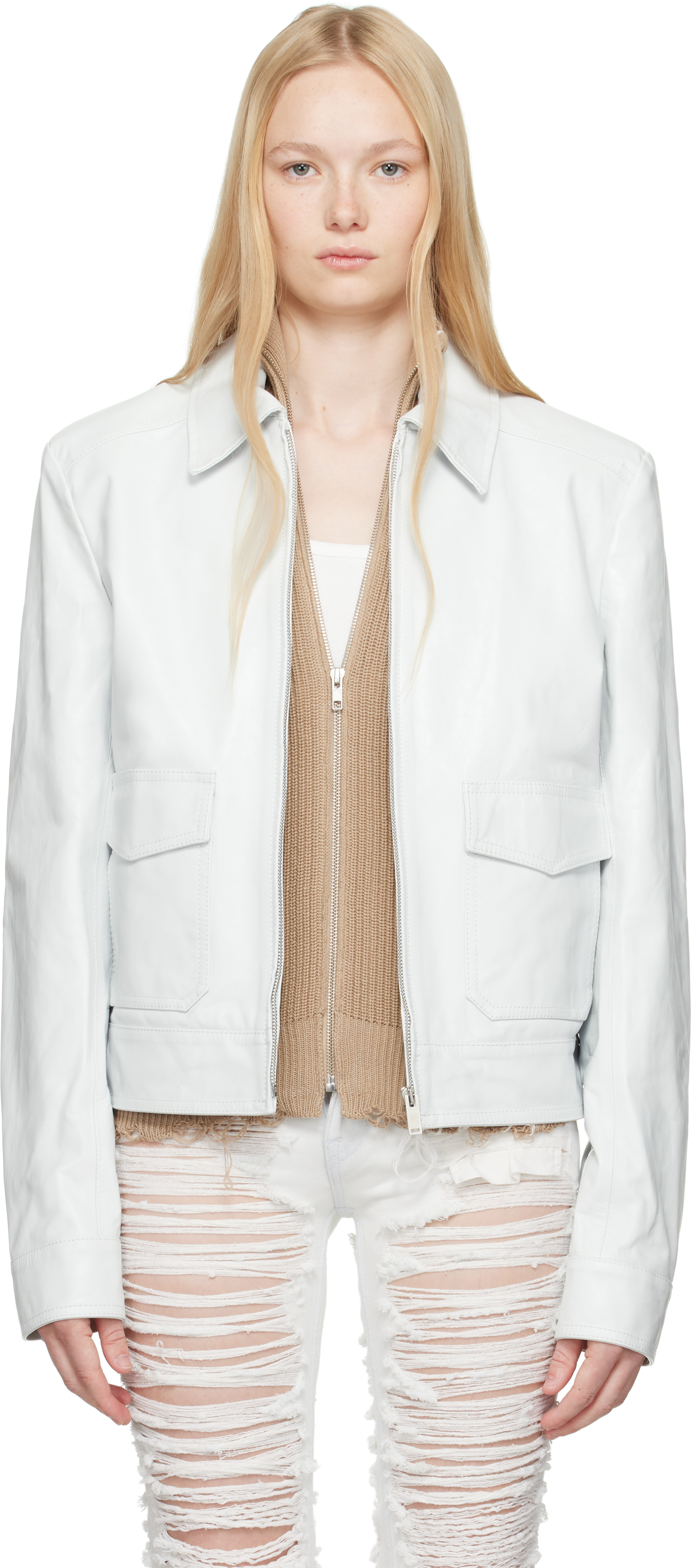 Black Light Sport Leather Jacket