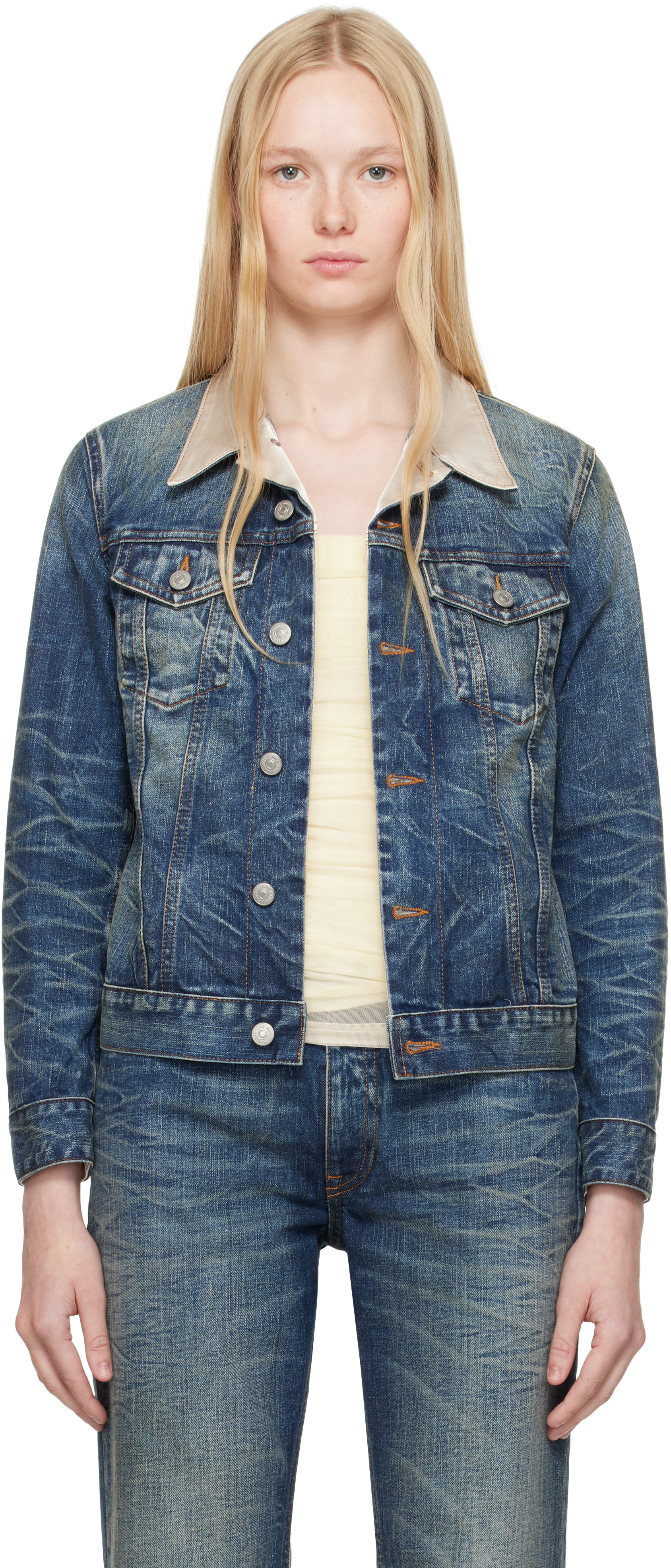 MM6 MAISON MARGIELA BLUE SPORTS DENIM JACKET