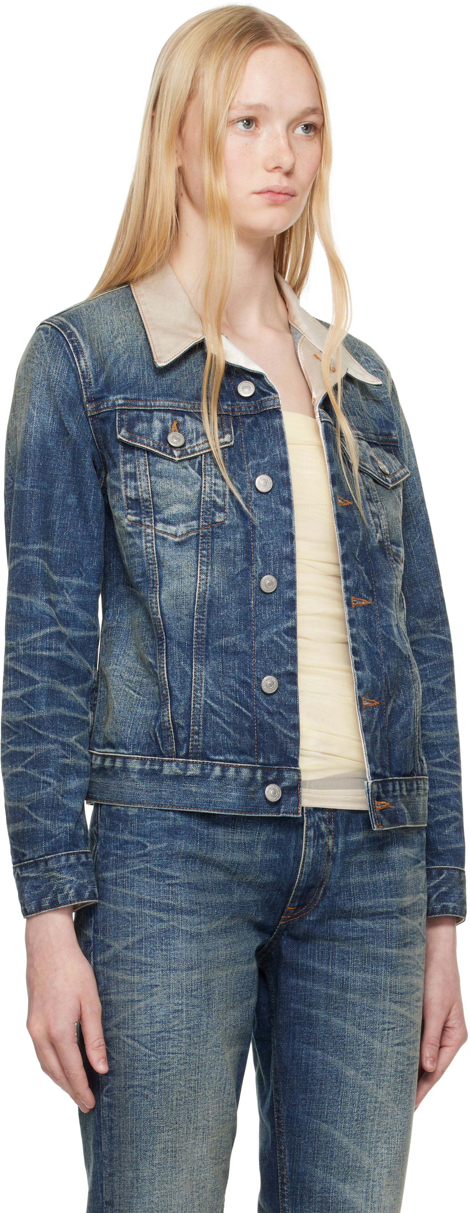 MM6 MAISON MARGIELA BLUE SPORTS DENIM JACKET