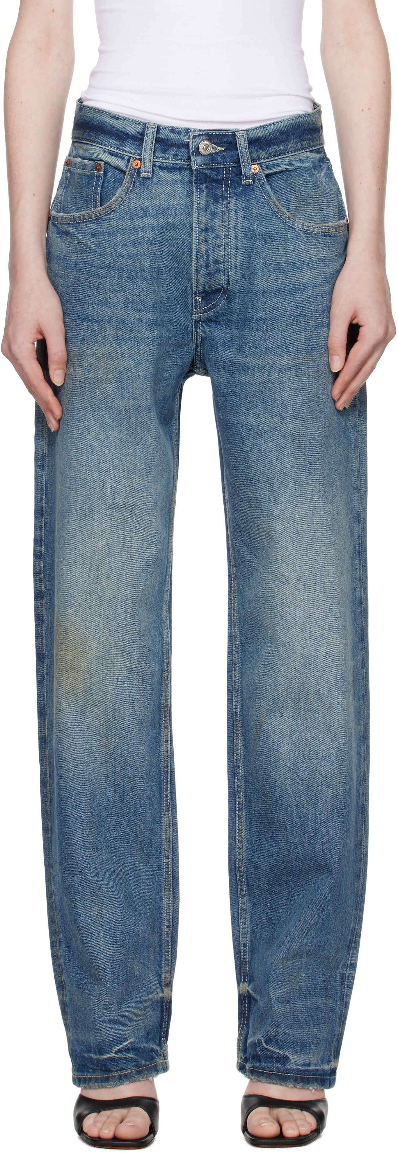 【関税込み】Aya Muse ブルー Hyn ジーンズ Blue Hyn Jeans by Aya Muse on Sale