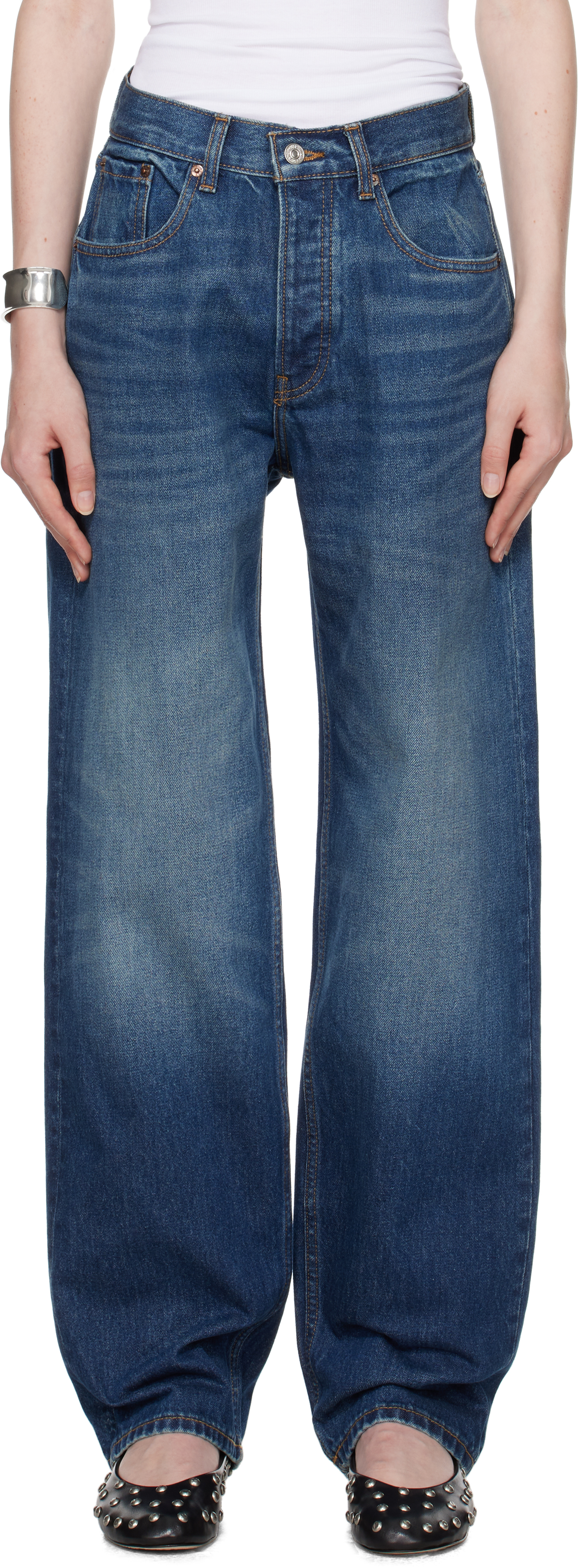 【関税込み】Aya Muse ブルー Hyn ジーンズ Aya Muse Hyn Wide-Leg Jeans | Saks Fifth Avenue