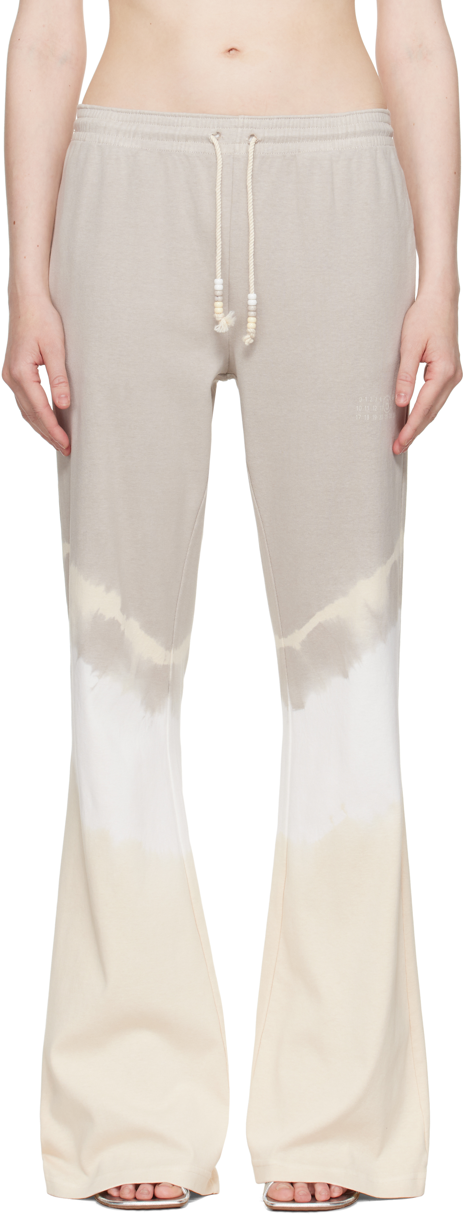 Gray & Off-White Interlock Cotton Jersey Lounge Pants