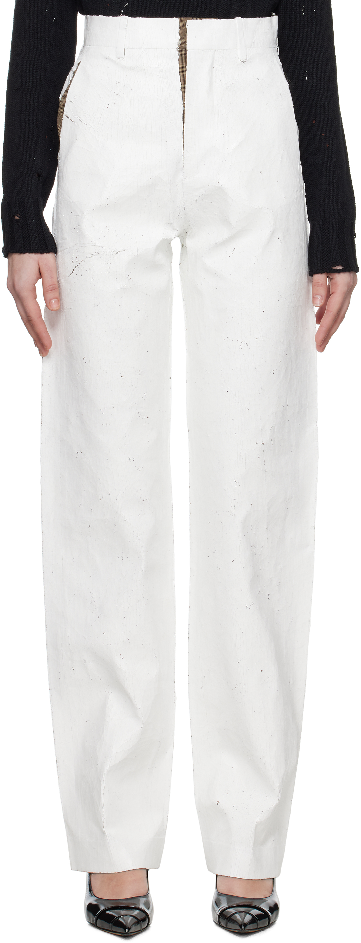 【関税込み】MM6 Maison Margiela ホワイト テーラードパンツ MM6 Maison Margielaのホワイト テーラードパンツがセール中