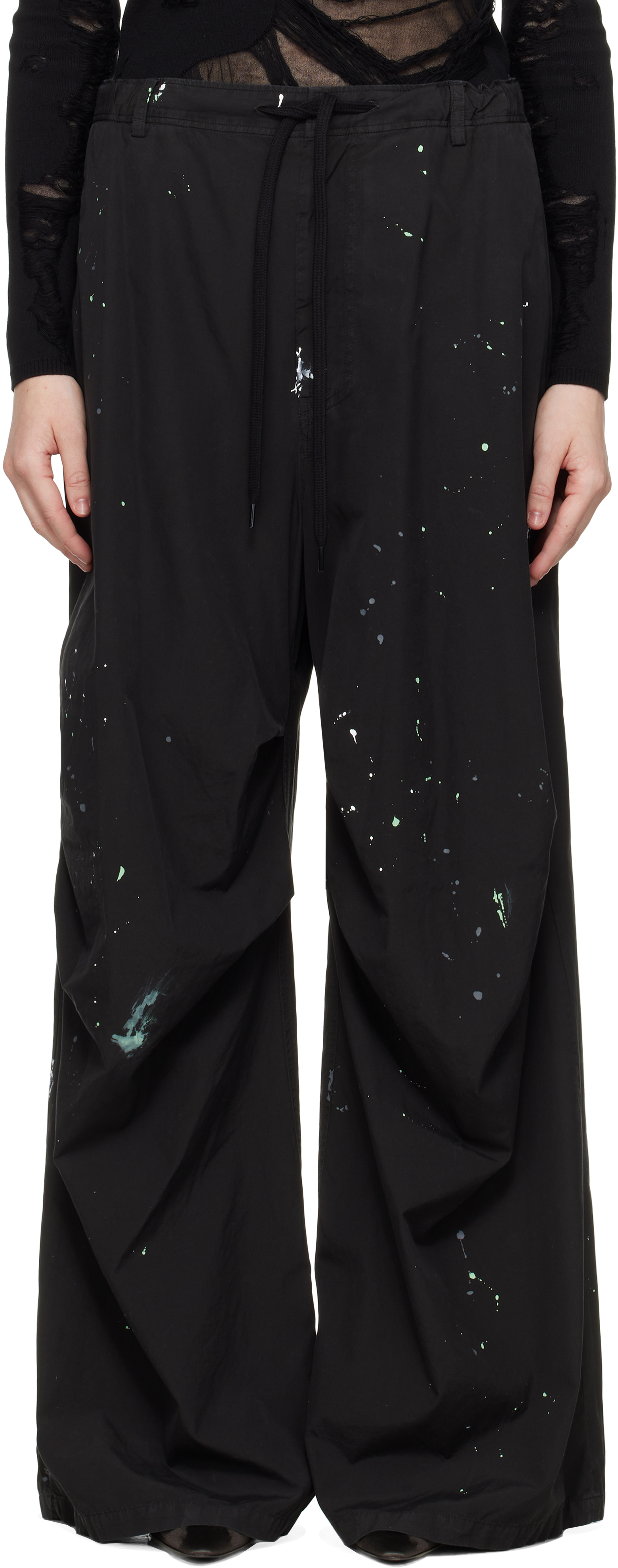 VIP【関税送料無料】希少 Mm6 Maison Margiela Cotton trousers Black Light Cotton Poplin Trousers by MM6 Maison Margiela on