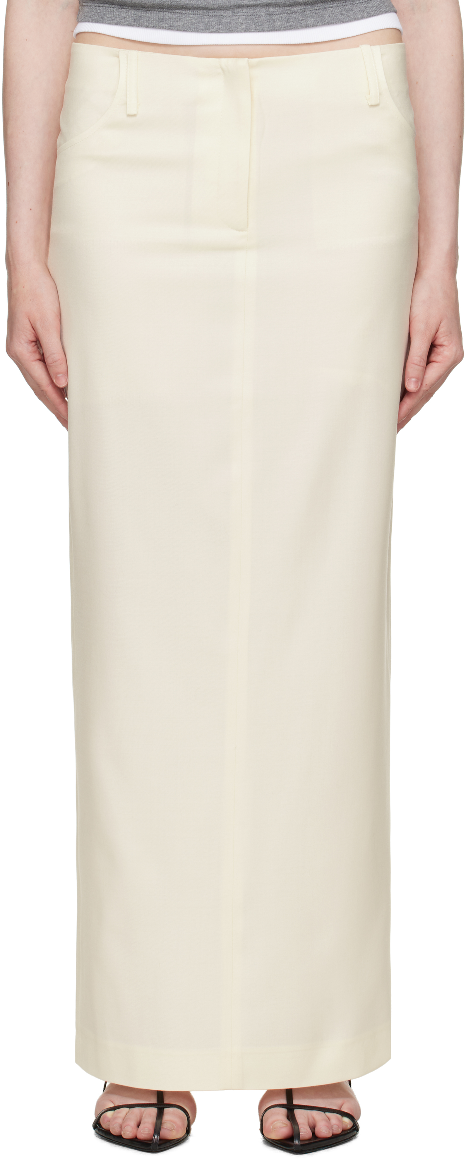 【関税込み】Aya Muse ホワイト Mysti マキシスカート White Mysti Maxi Skirt by Aya Muse on Sale