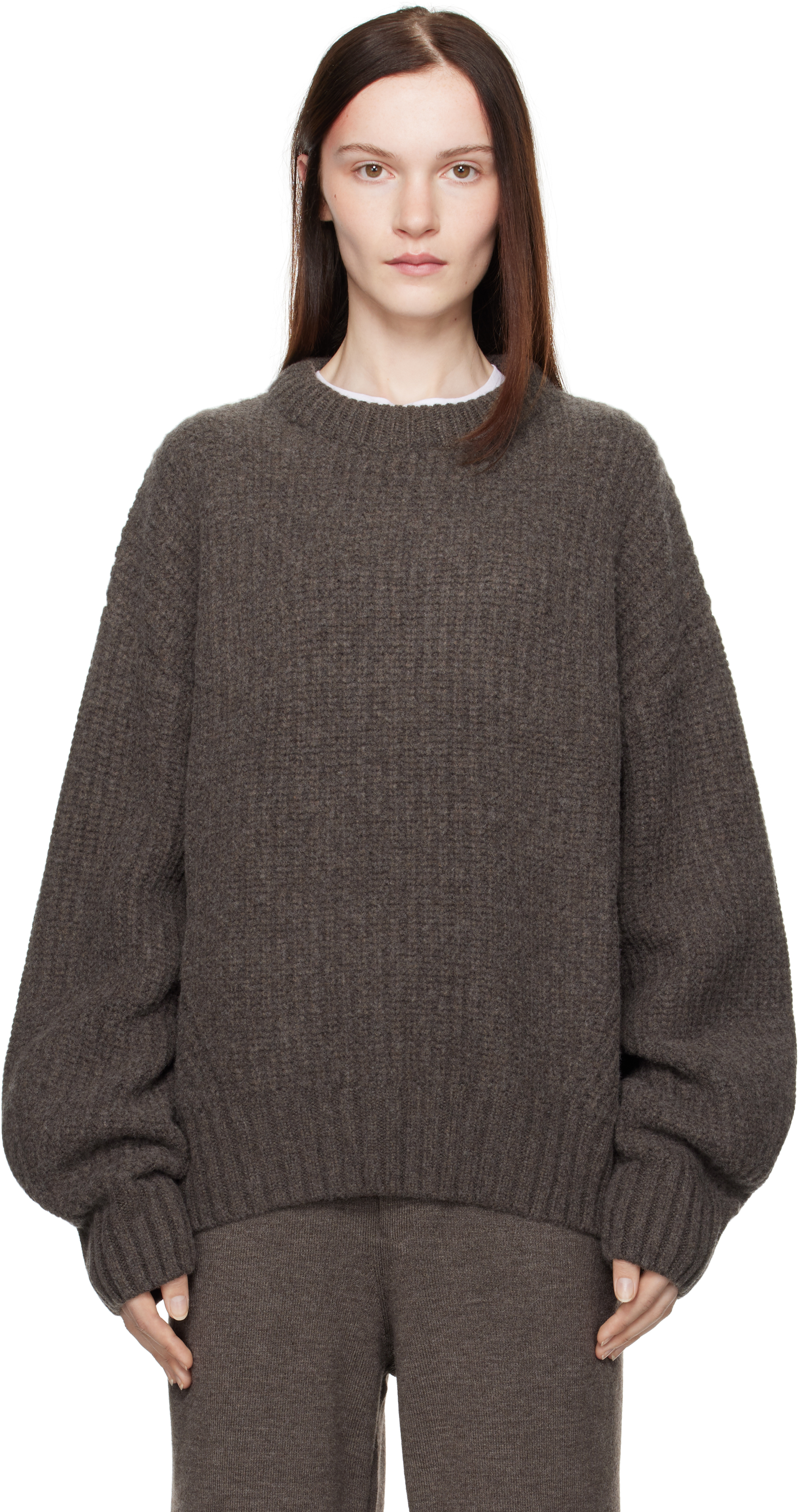 Taupe Crewneck Sweater