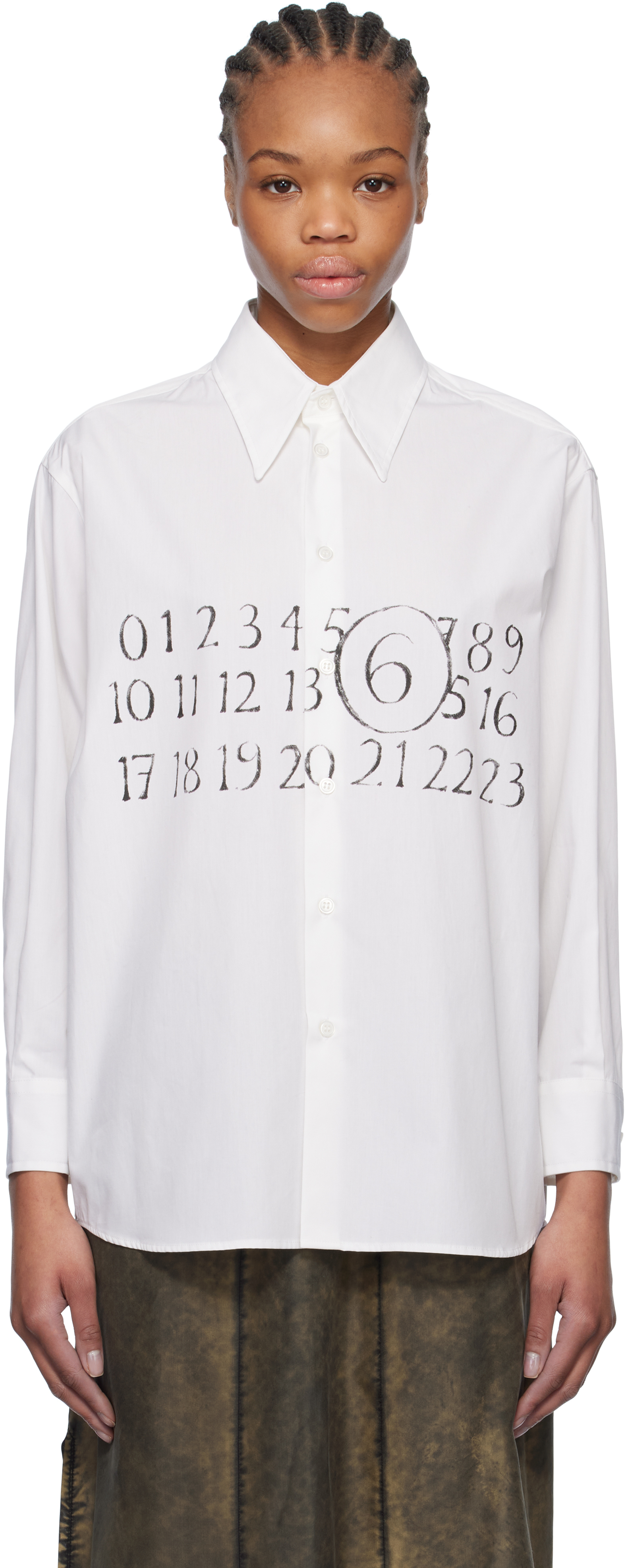 White Cotton Poplin Shirt