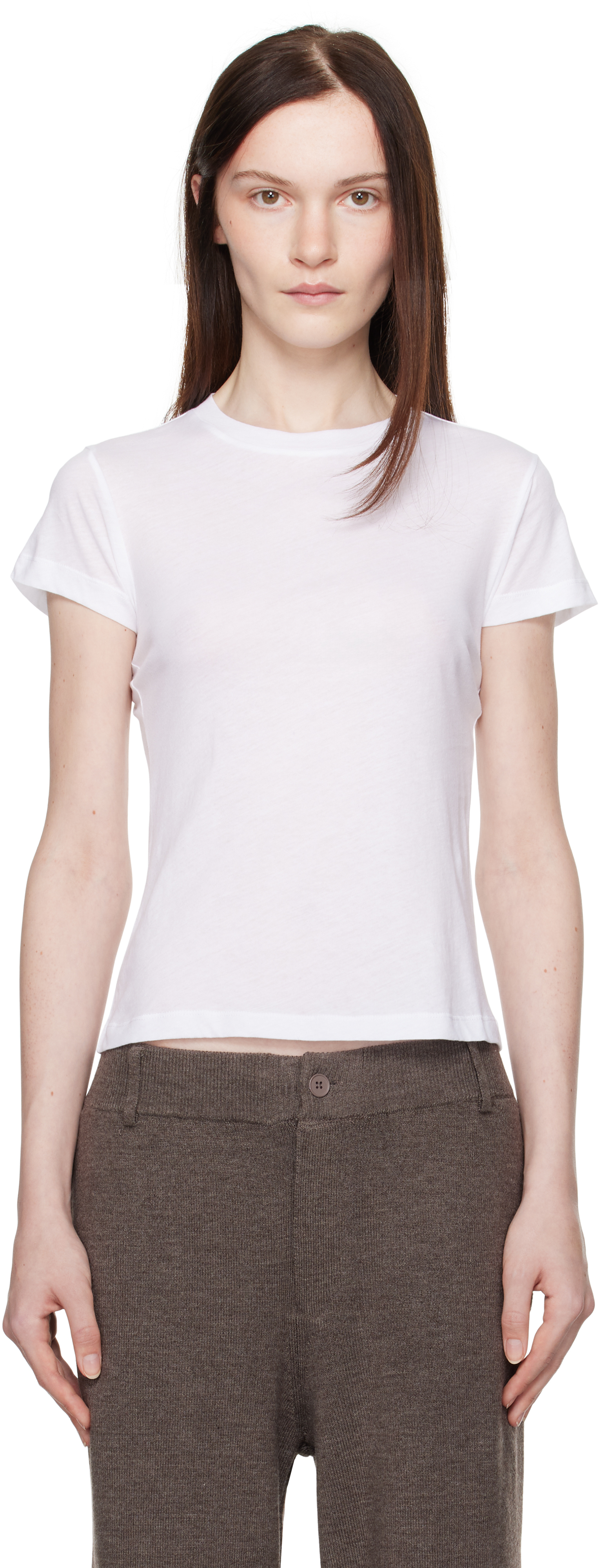 Shop Aya Muse White Crewneck Baby T-shirt