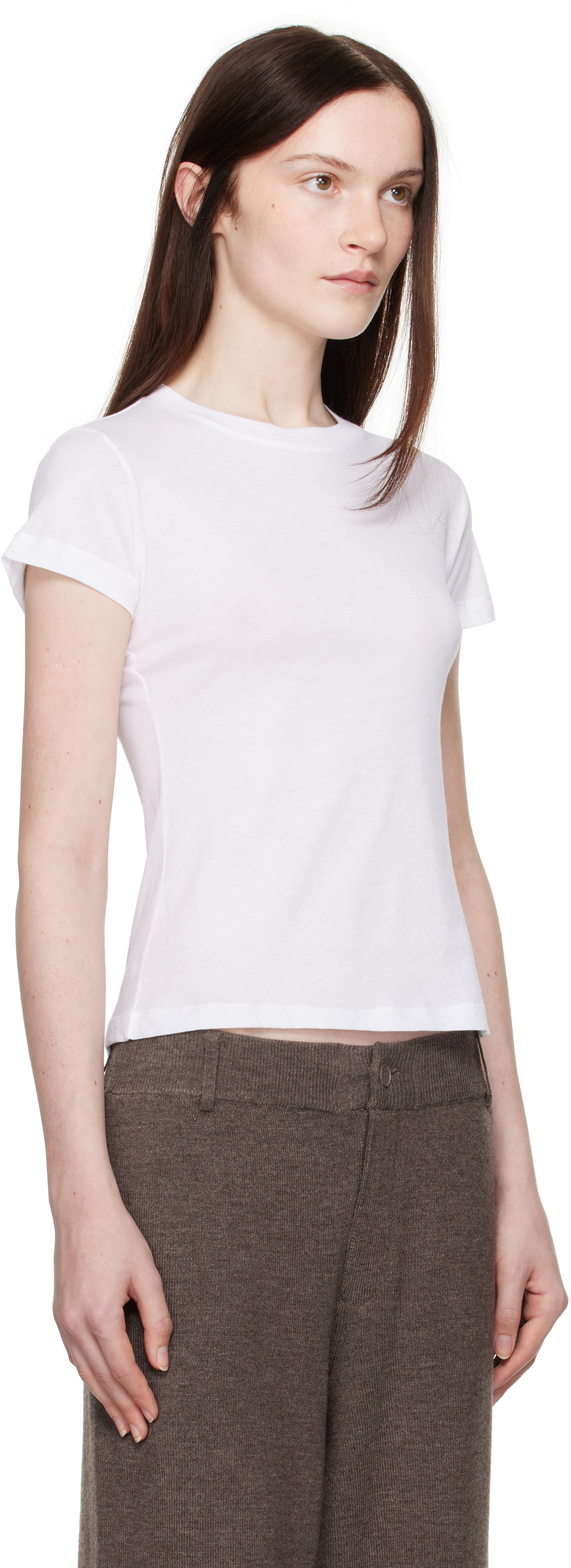 Shop Aya Muse White Crewneck Baby T-shirt