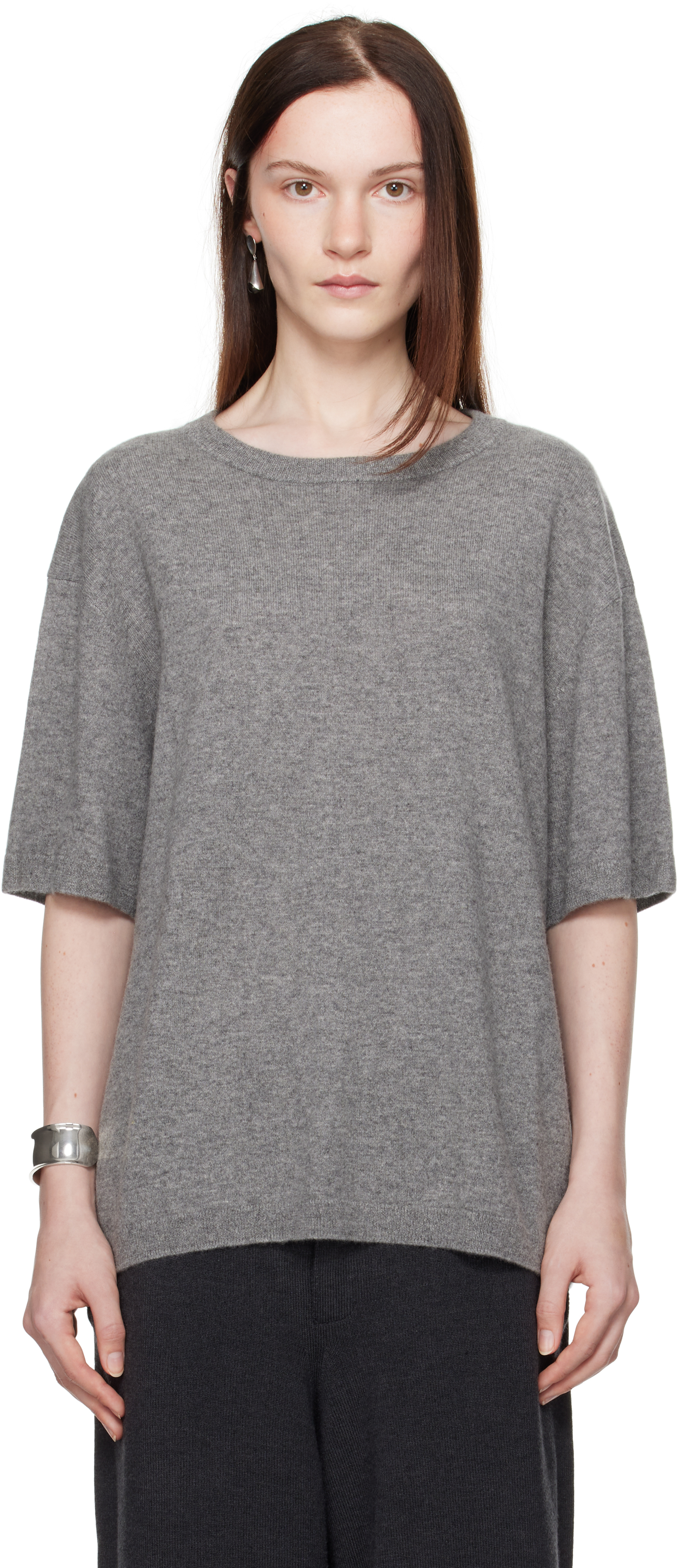 Gray Cashmere T-shirt