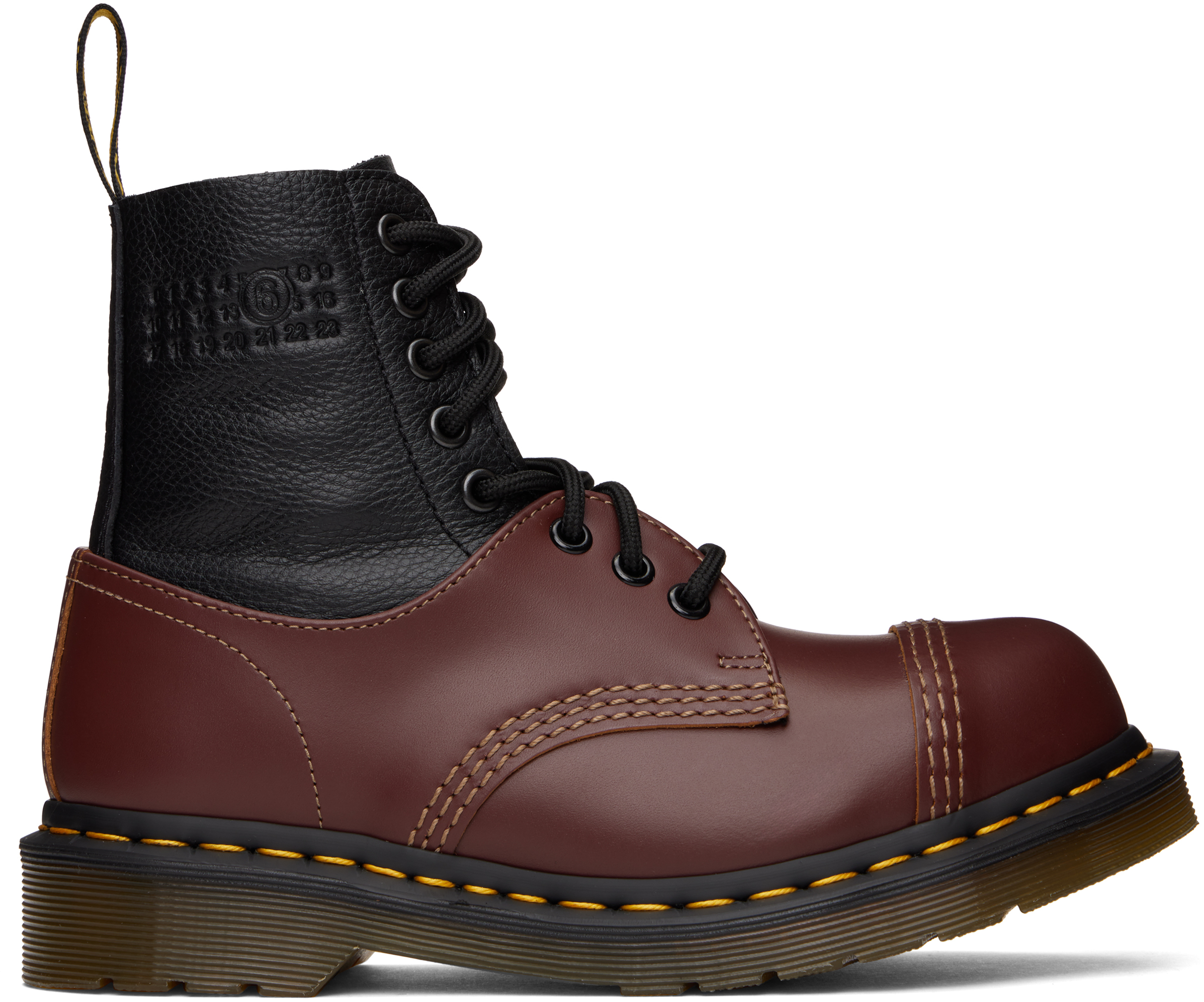 Burgundy & Black Dr. Martens Edition 1460 Twist ST Boots