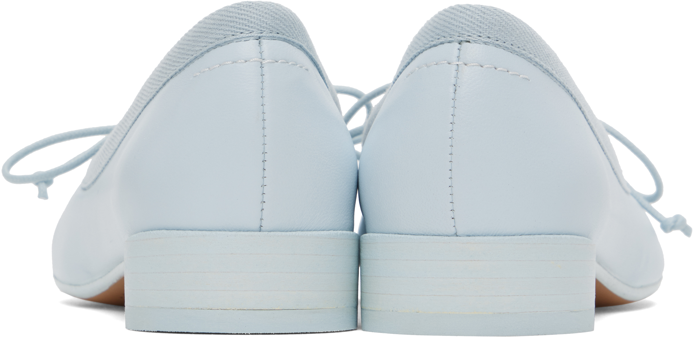 Shop Mm6 Maison Margiela Blue Classic Anatomic Ballerina Flats In T6171 Baby Blue