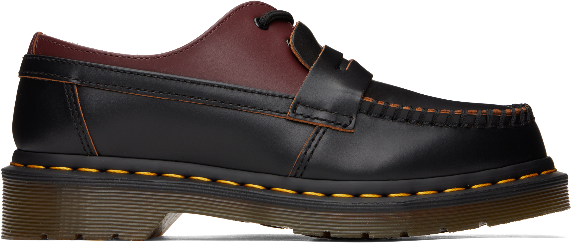 Black & Burgundy Dr. Martens Edition 1461 Penton Mashup Loafers