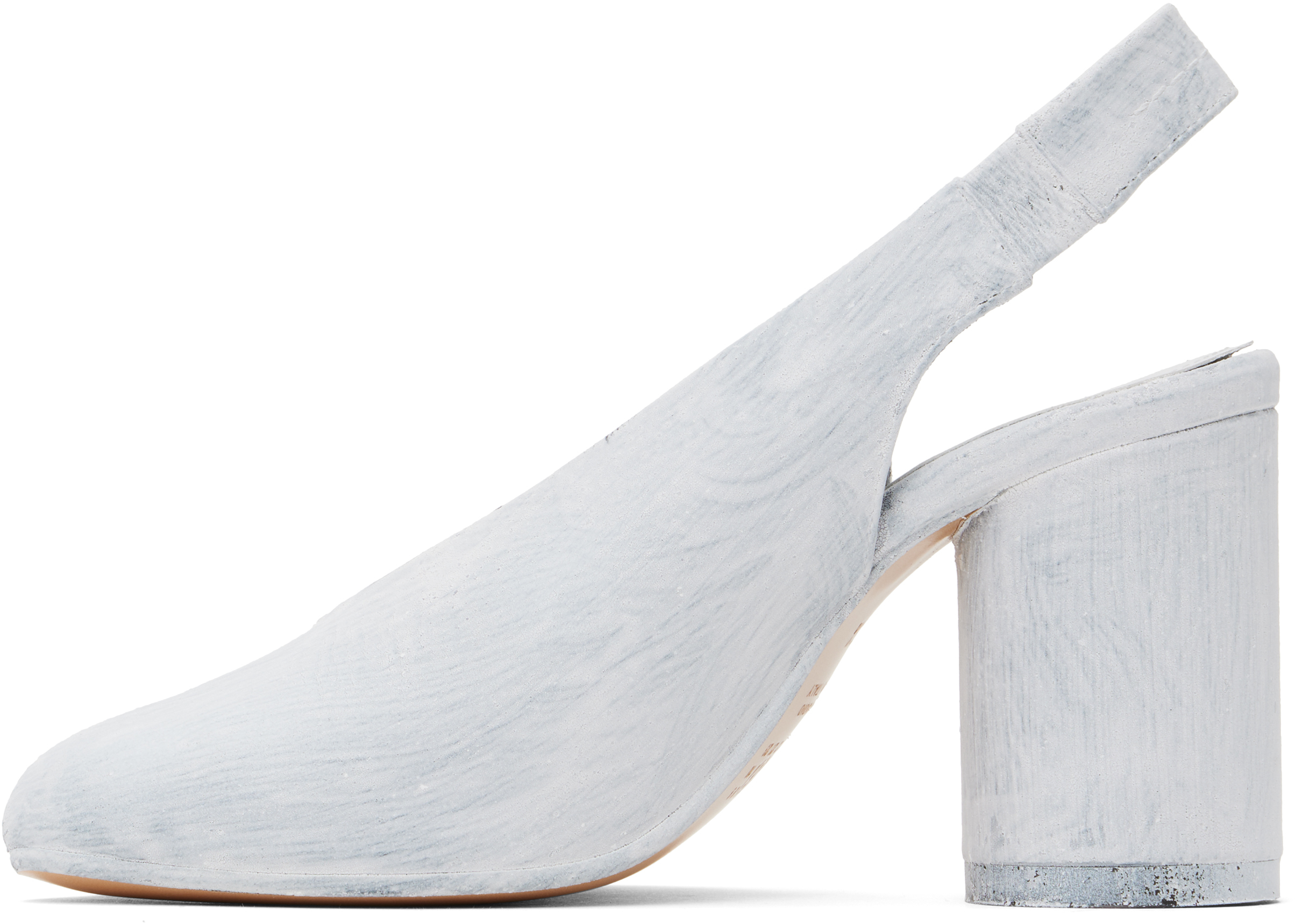 Shop Mm6 Maison Margiela White Painted Anatomic Heeled Sandals