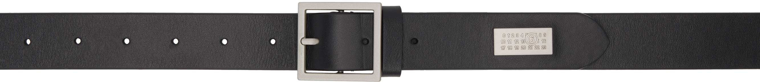 Mm6 Maison Margiela Black Numeric Buckle Belt