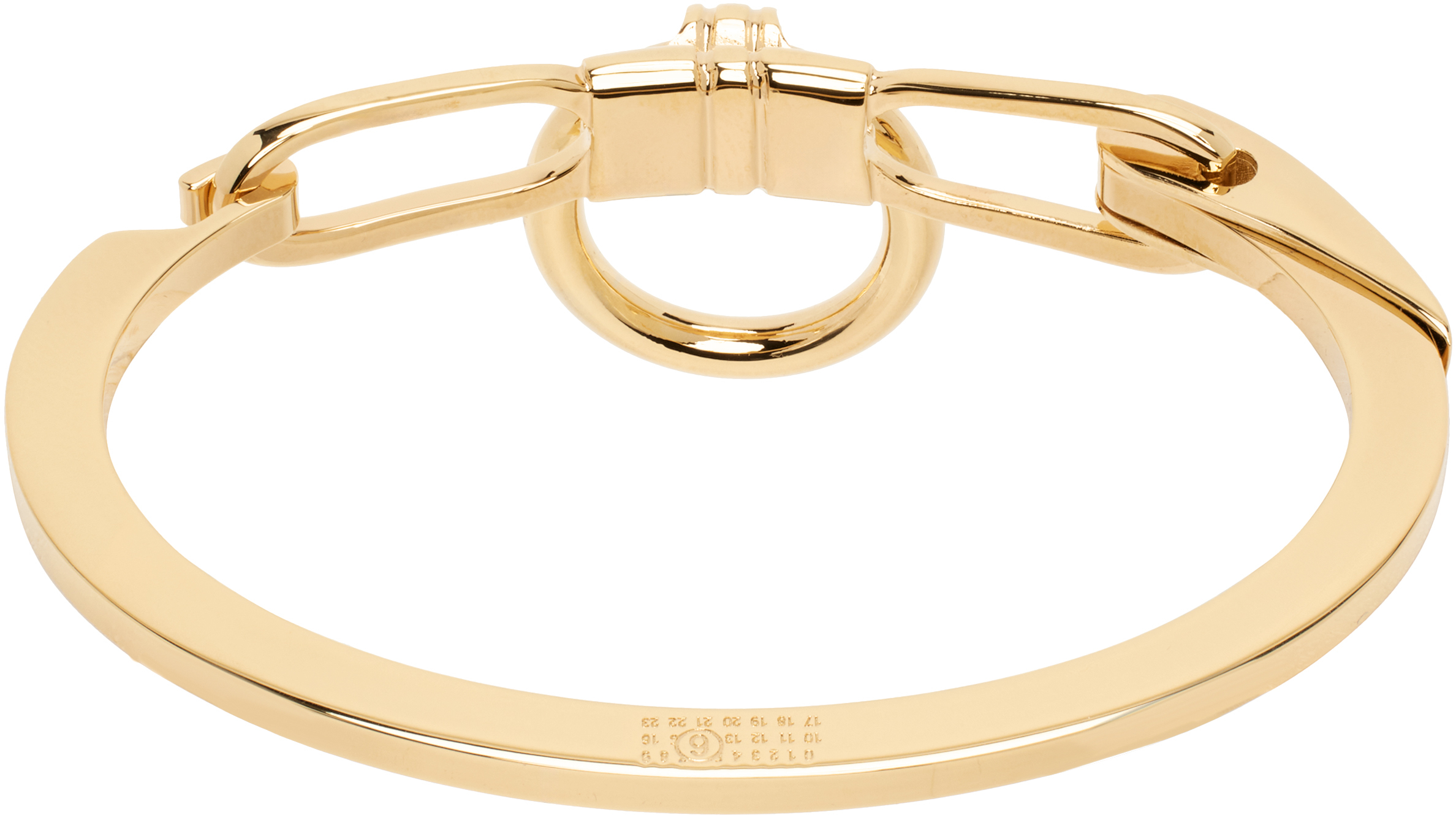 Mm6 Maison Margiela Gold Object Trouve Bracelet In Gold