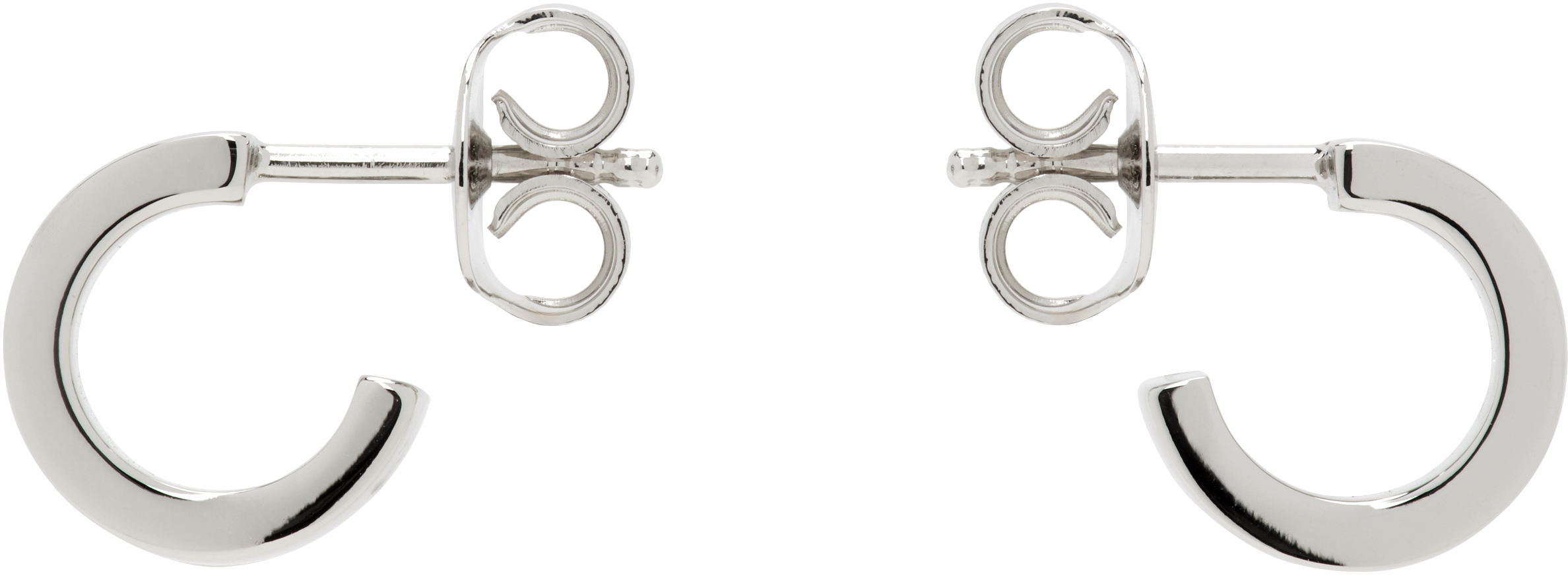 Silver 'Year of the Snake' Minimal Numeric Earrings