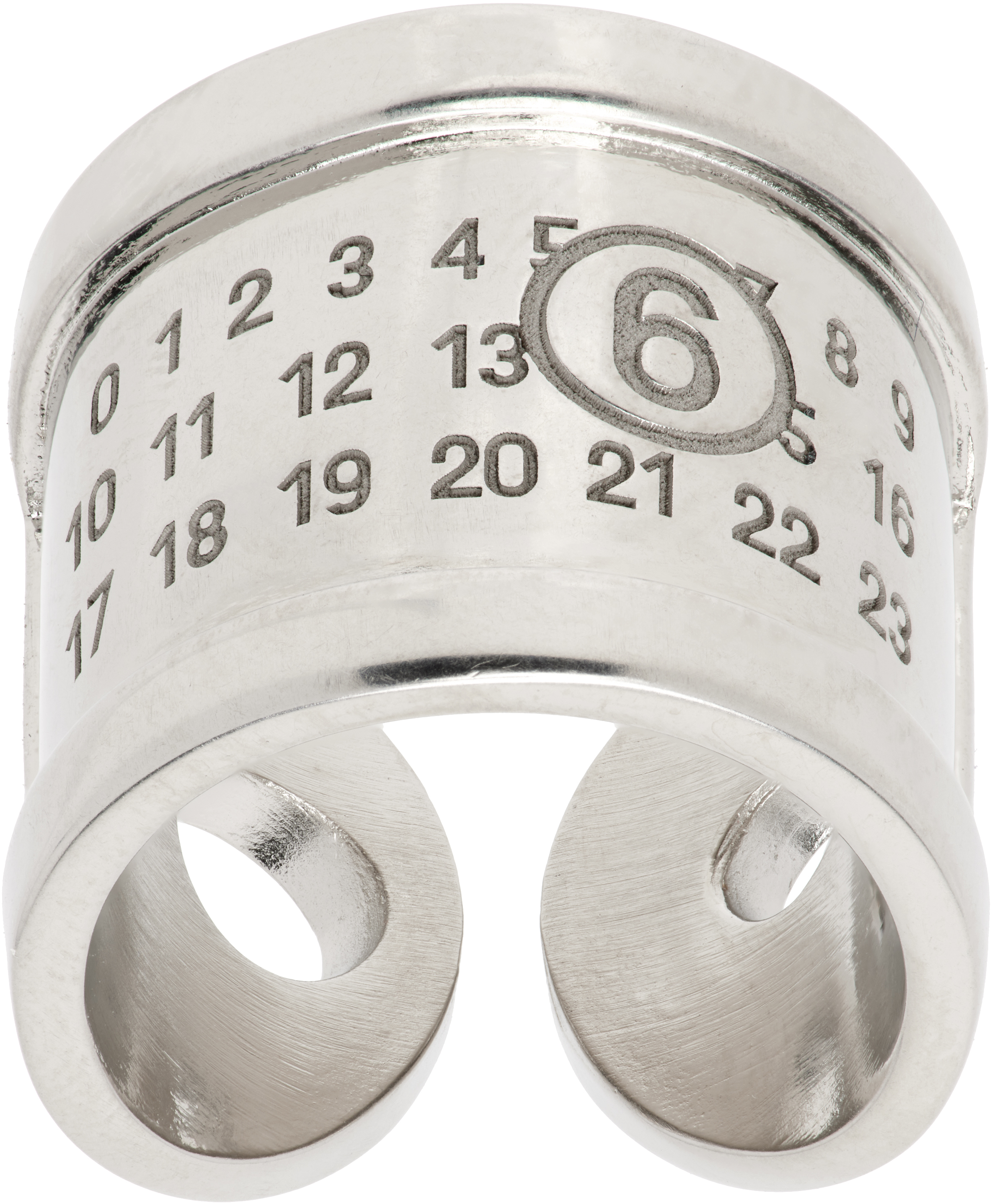 Mm6 Maison Margiela Silver Key Ring In 952 Palladio Buratta
