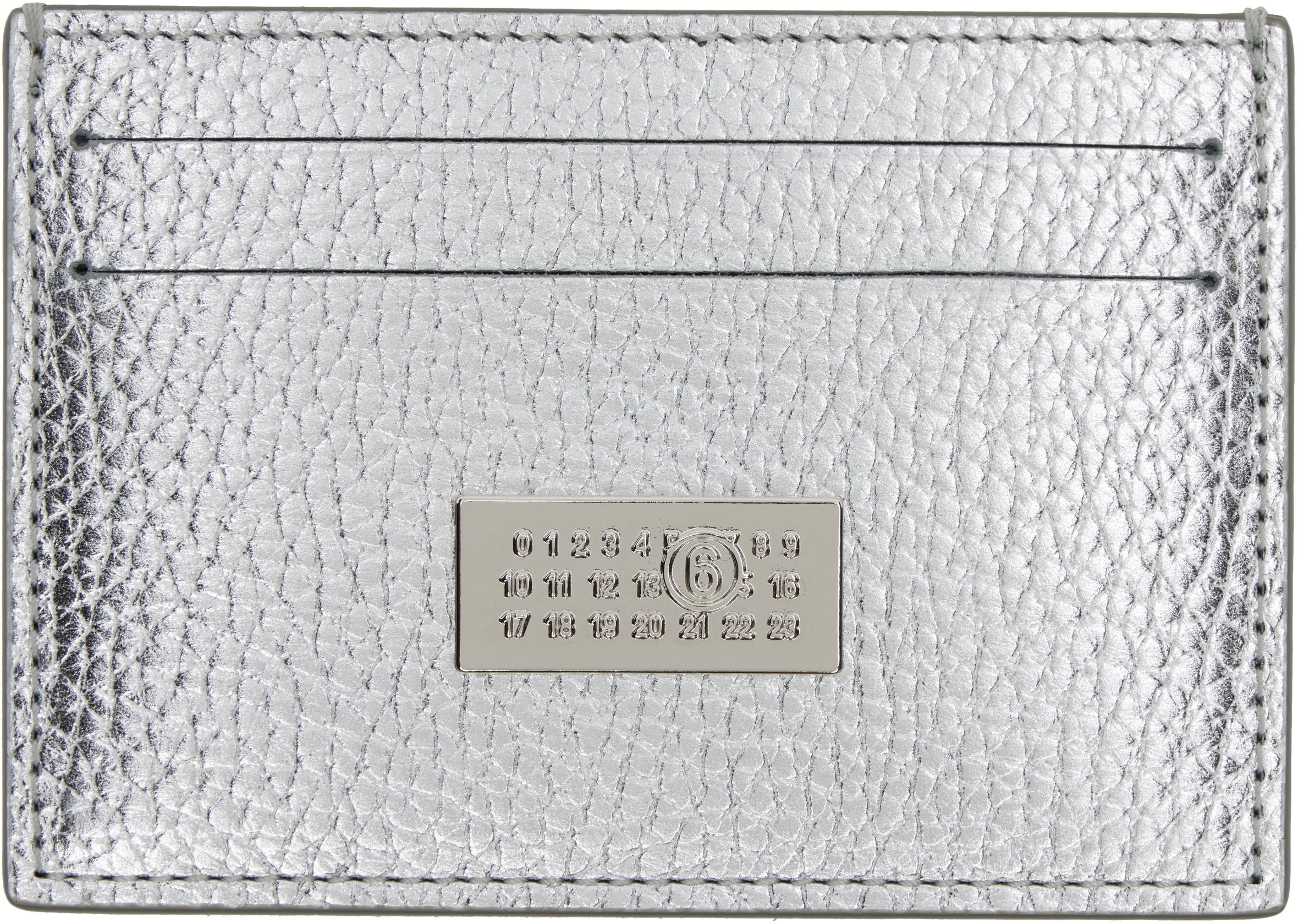 Mm6 Maison Margiela Silver Numeric Card Holder In T9002 Silver