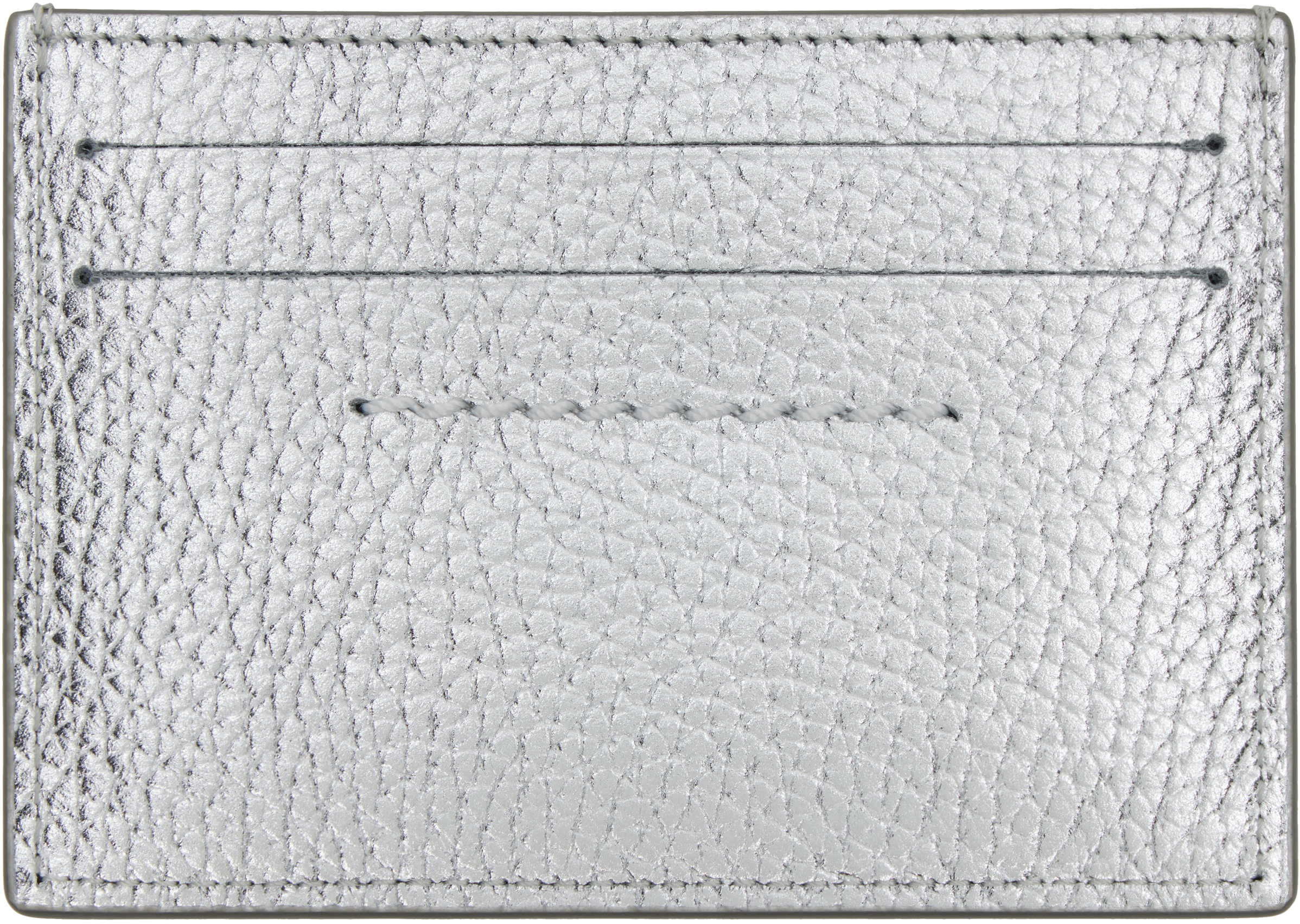 Mm6 Maison Margiela Silver Numeric Card Holder In T9002 Silver