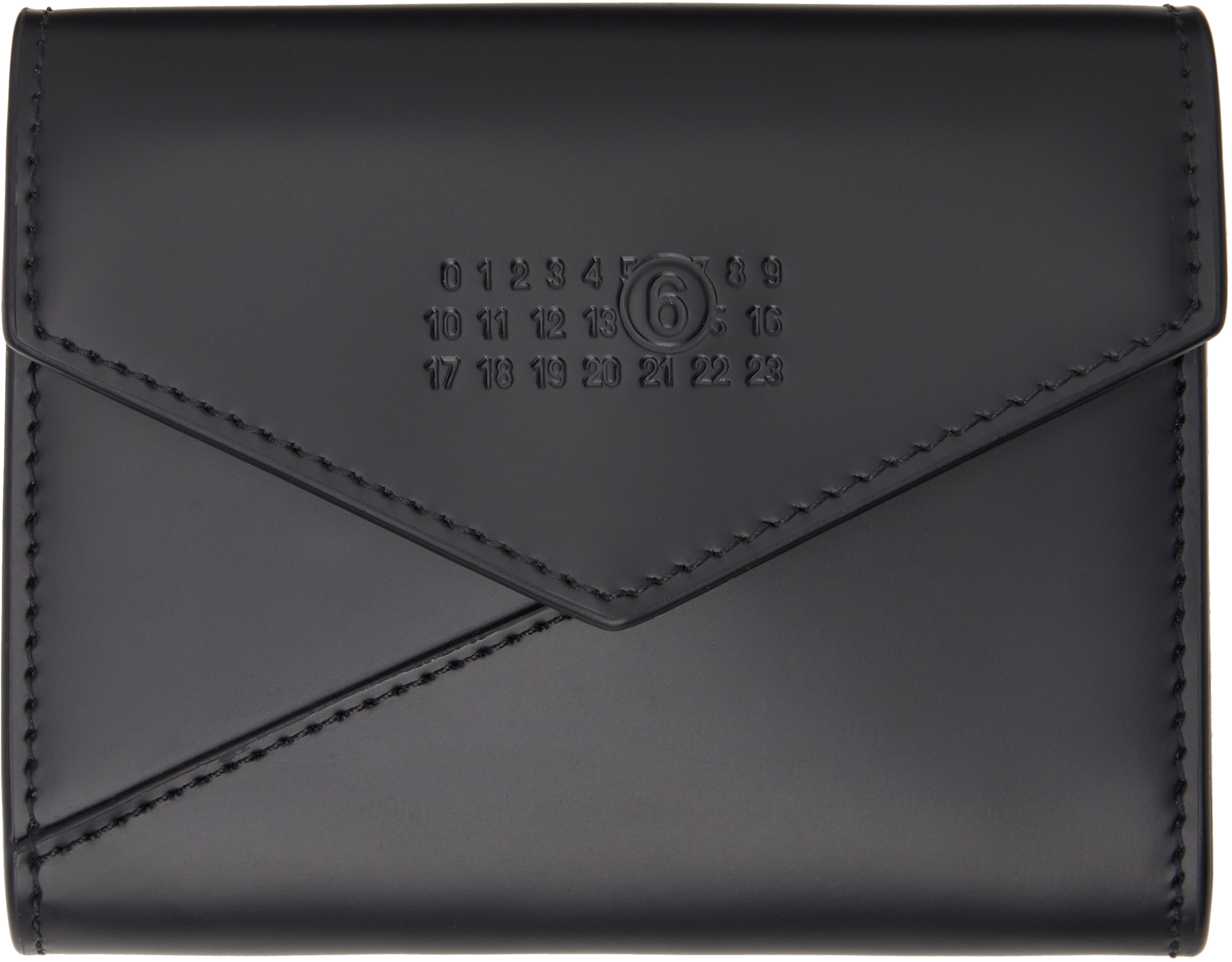 Black Leather Flap Wallet