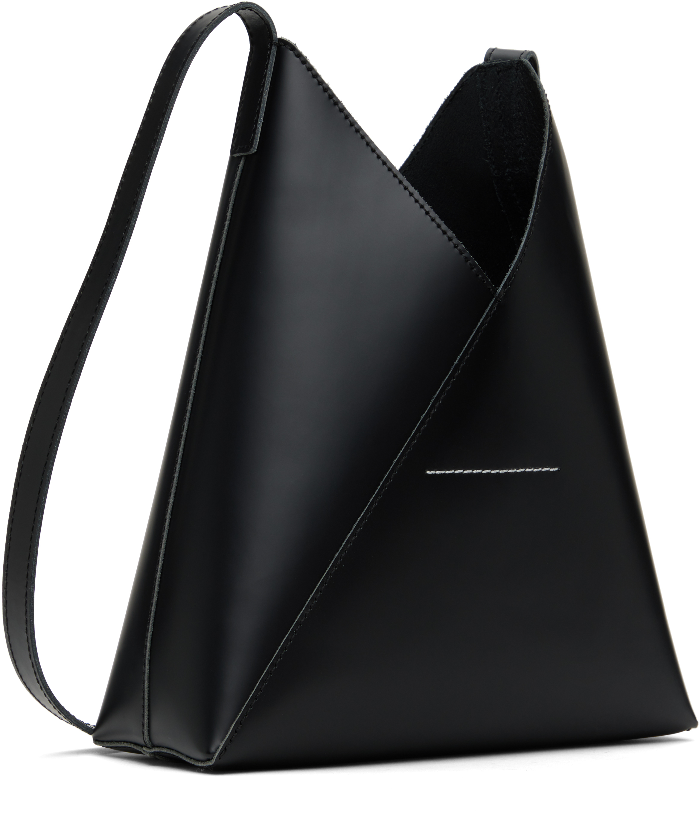 Mm6 Maison Margiela Black Fortune Cookie Small Shoulder Bag In T8013 Black