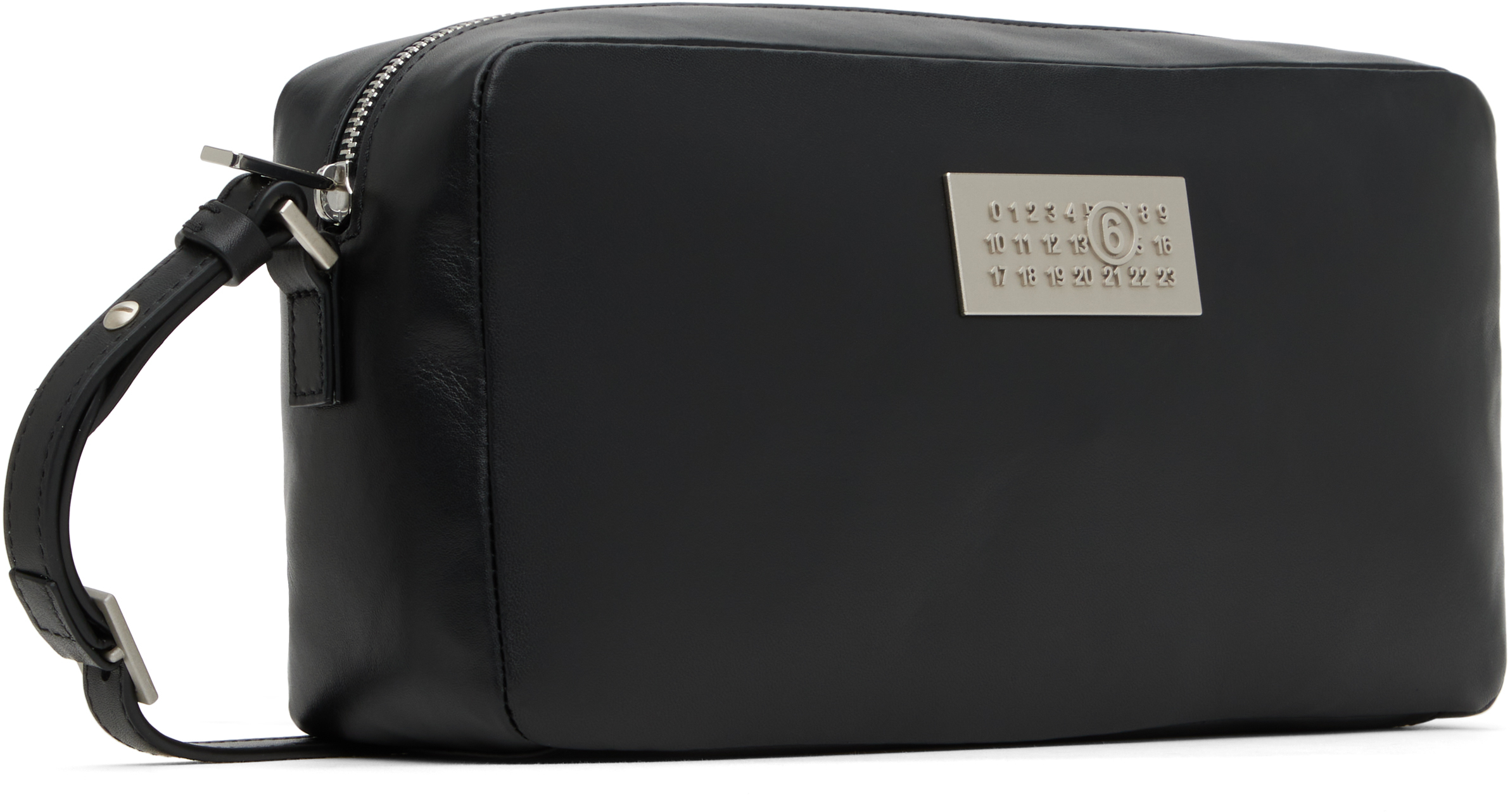Mm6 Maison Margiela Black Numeric Long Crossbody Bag In T8013 Black