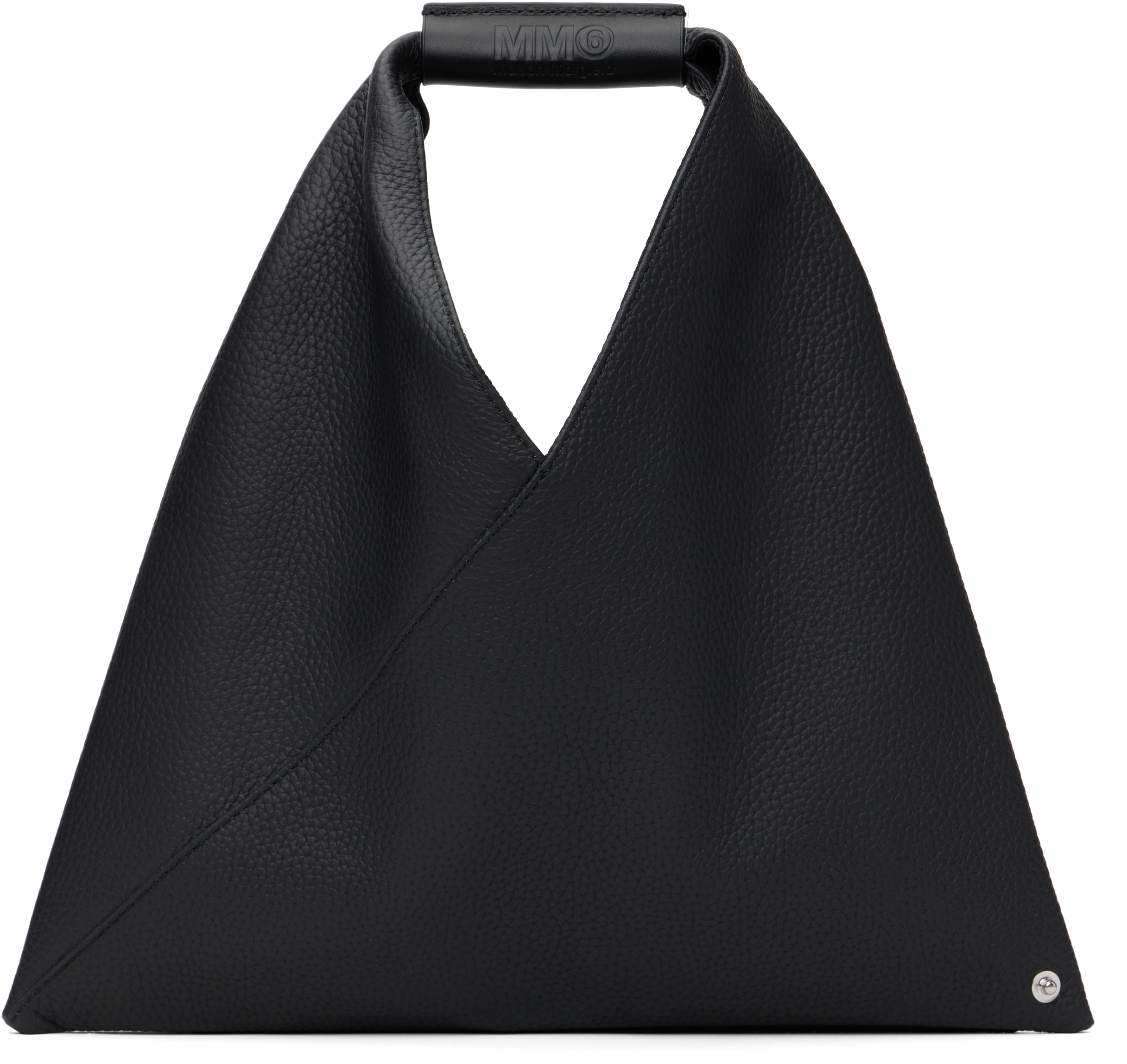 Mm6 Maison Margiela Black Triangle Classic Mini Tote In T8013 Black