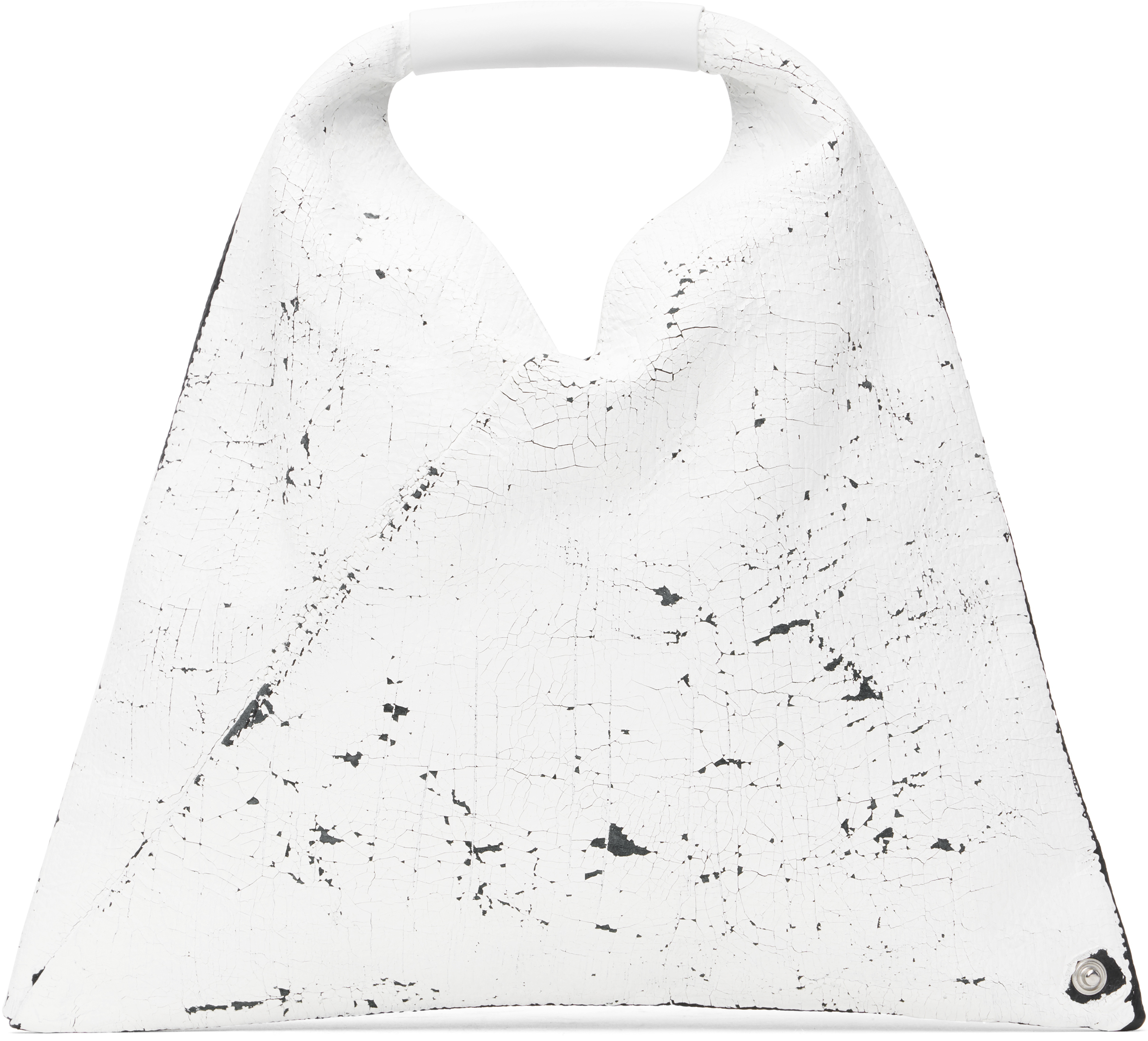 MM6 Maison Margiela: ブラック&ホワイト ミニ トライアングル MM6 Maison Margiela: ブラック&ホワイト ミニ トライアングル
