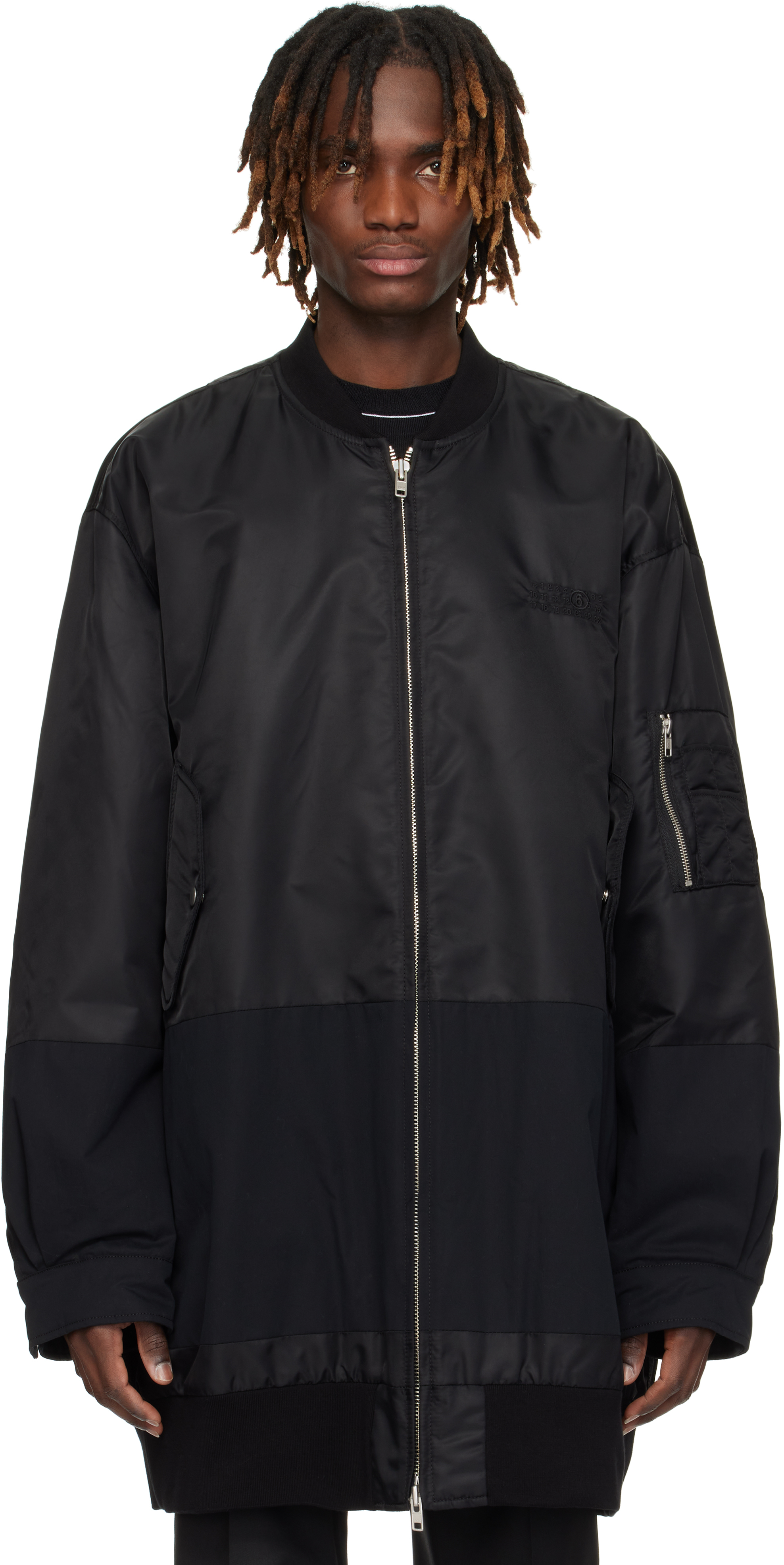 Black Sports Bomber Jacket