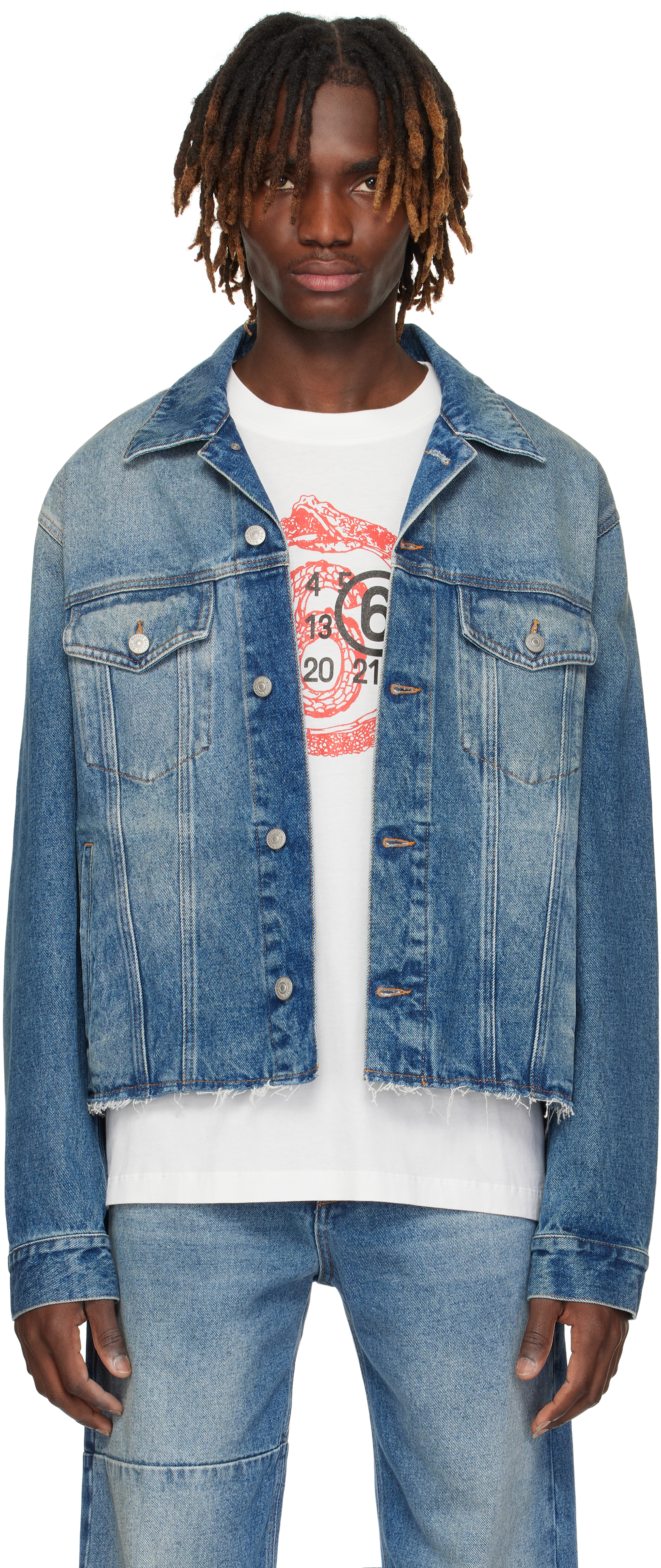 Blue Sports Denim Jacket