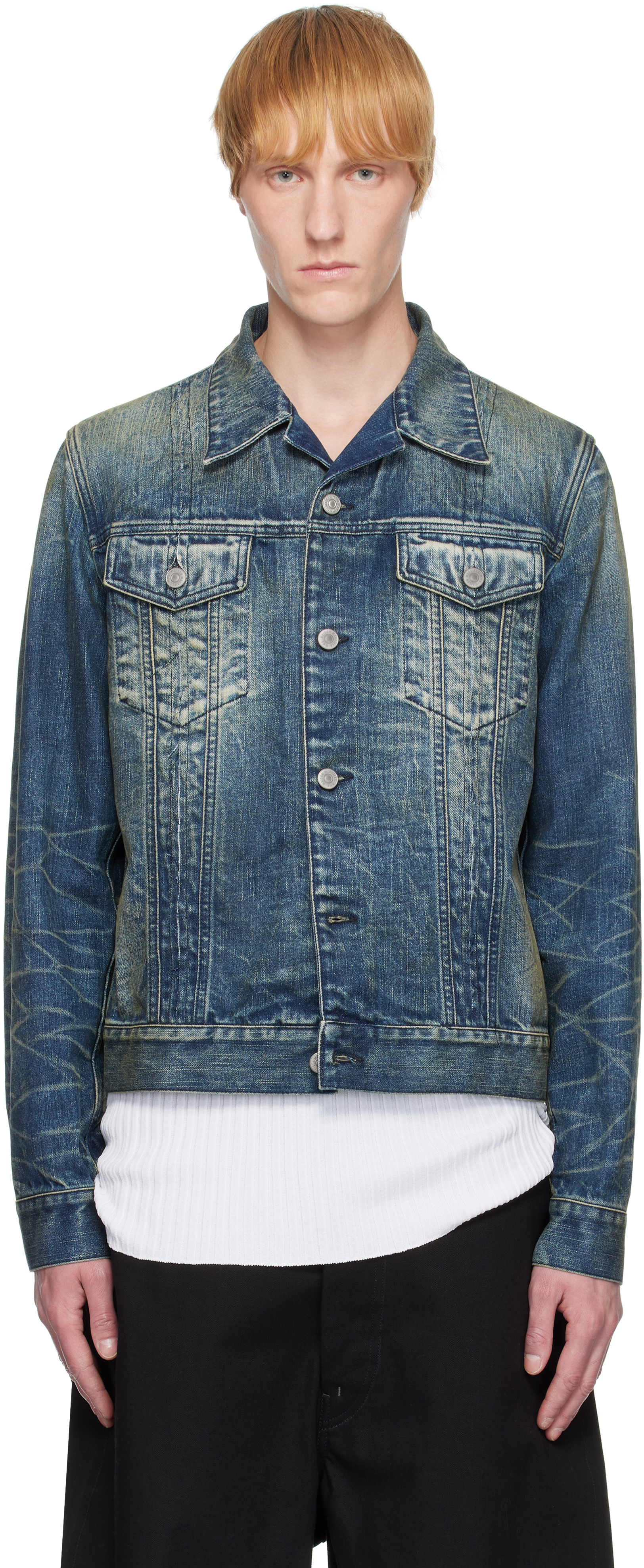 Blue Faded Denim Jacket