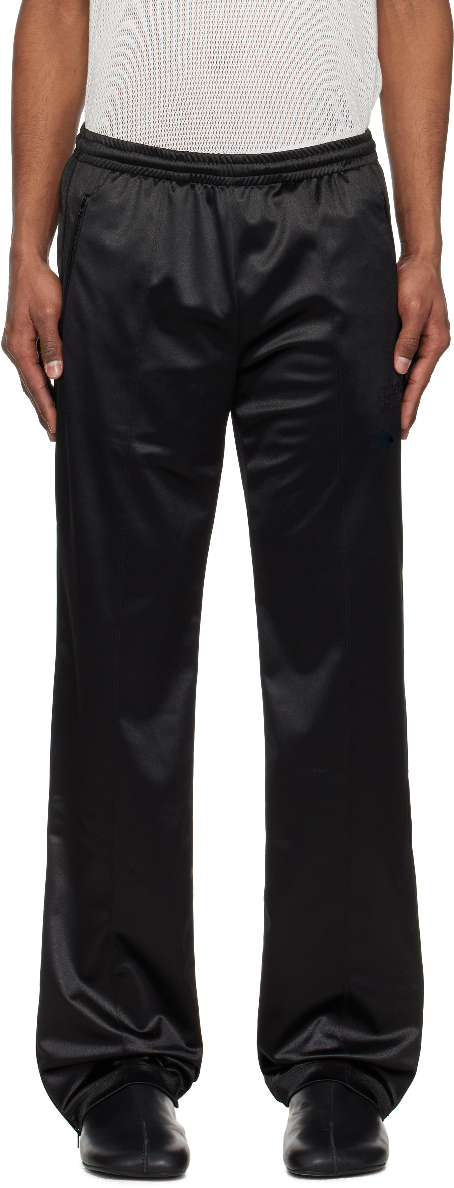 Black Polyester Jersey Lounge Pants
