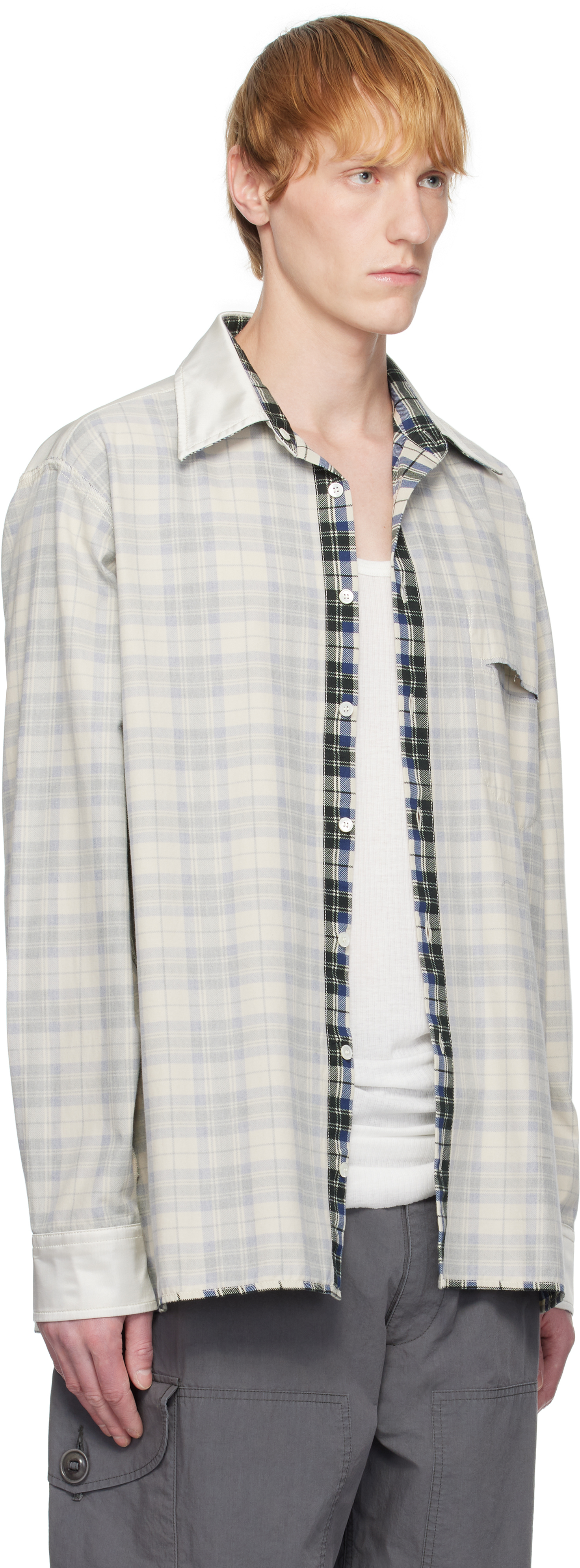 Mm6 Maison Margiela Mm6 By Maison Margiela Plaid Shirt With Classic Collar