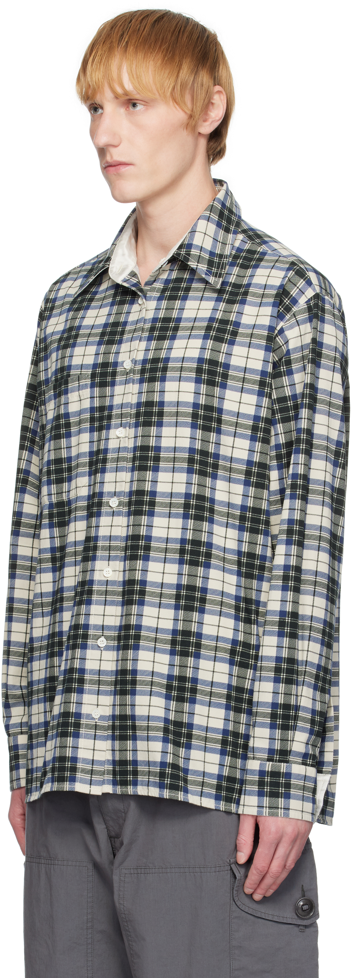 Mm6 Maison Margiela Mm6 By Maison Margiela Plaid Shirt With Classic Collar