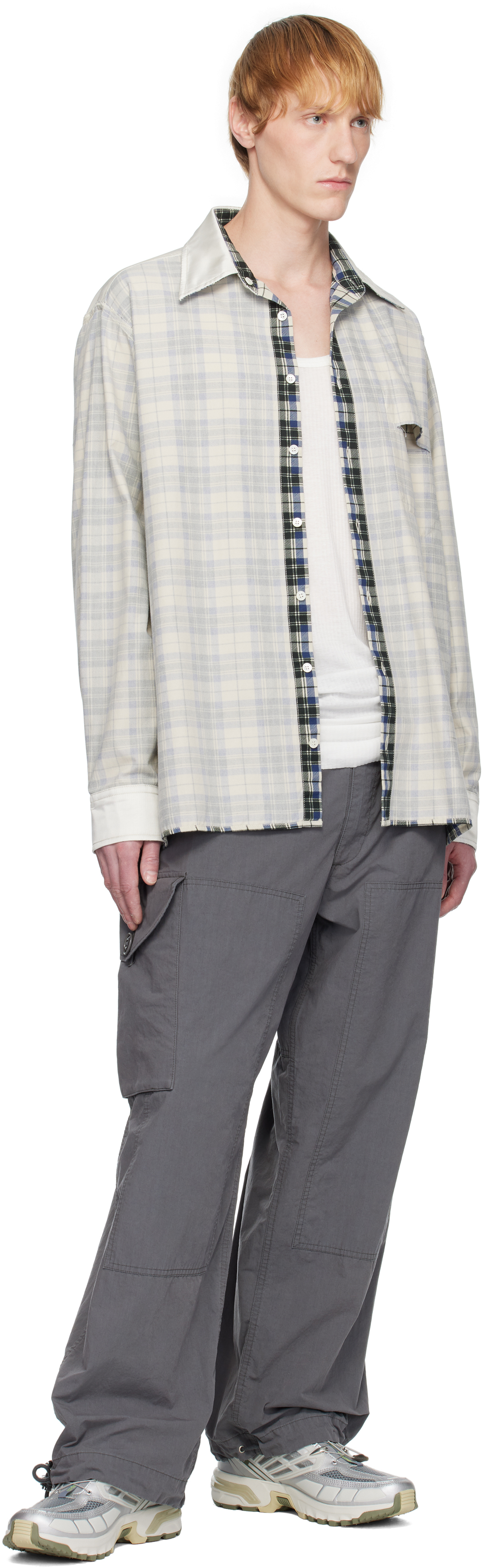 Mm6 Maison Margiela Mm6 By Maison Margiela Plaid Shirt With Classic Collar