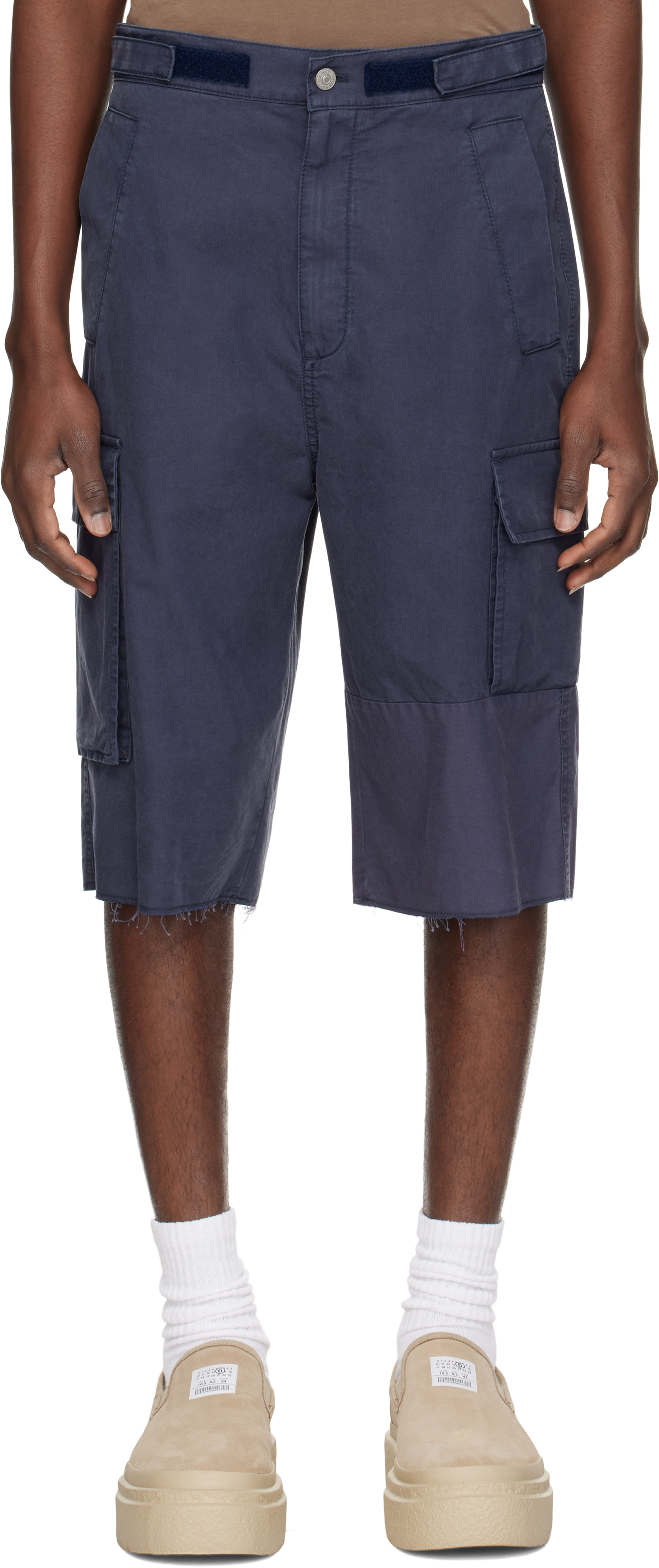 Blue Cargo Pocket Shorts