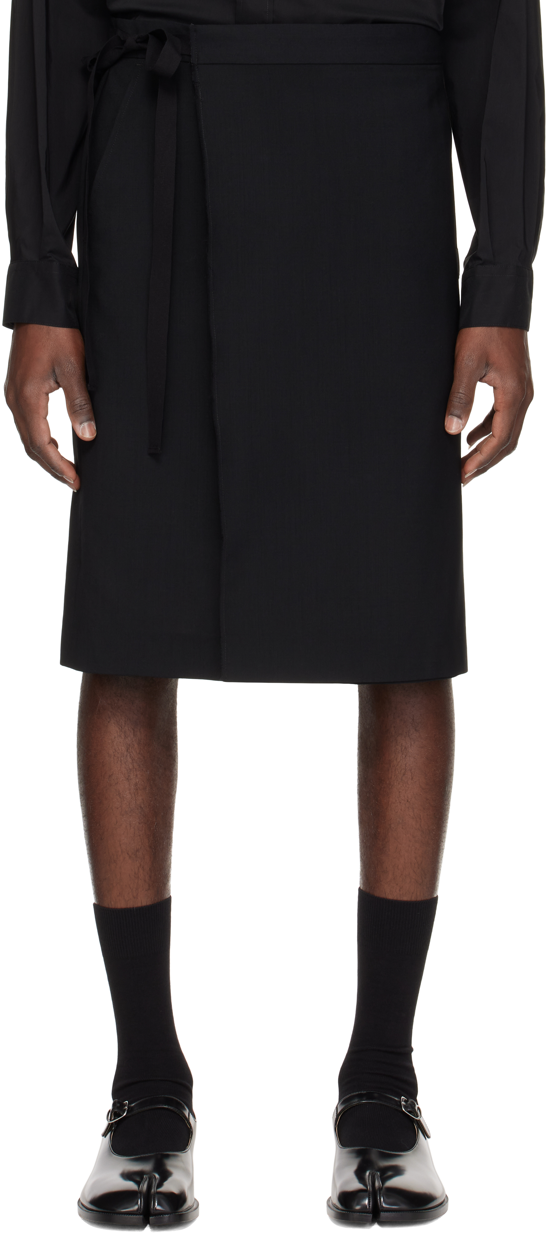 Black Virgin Wool Skirt