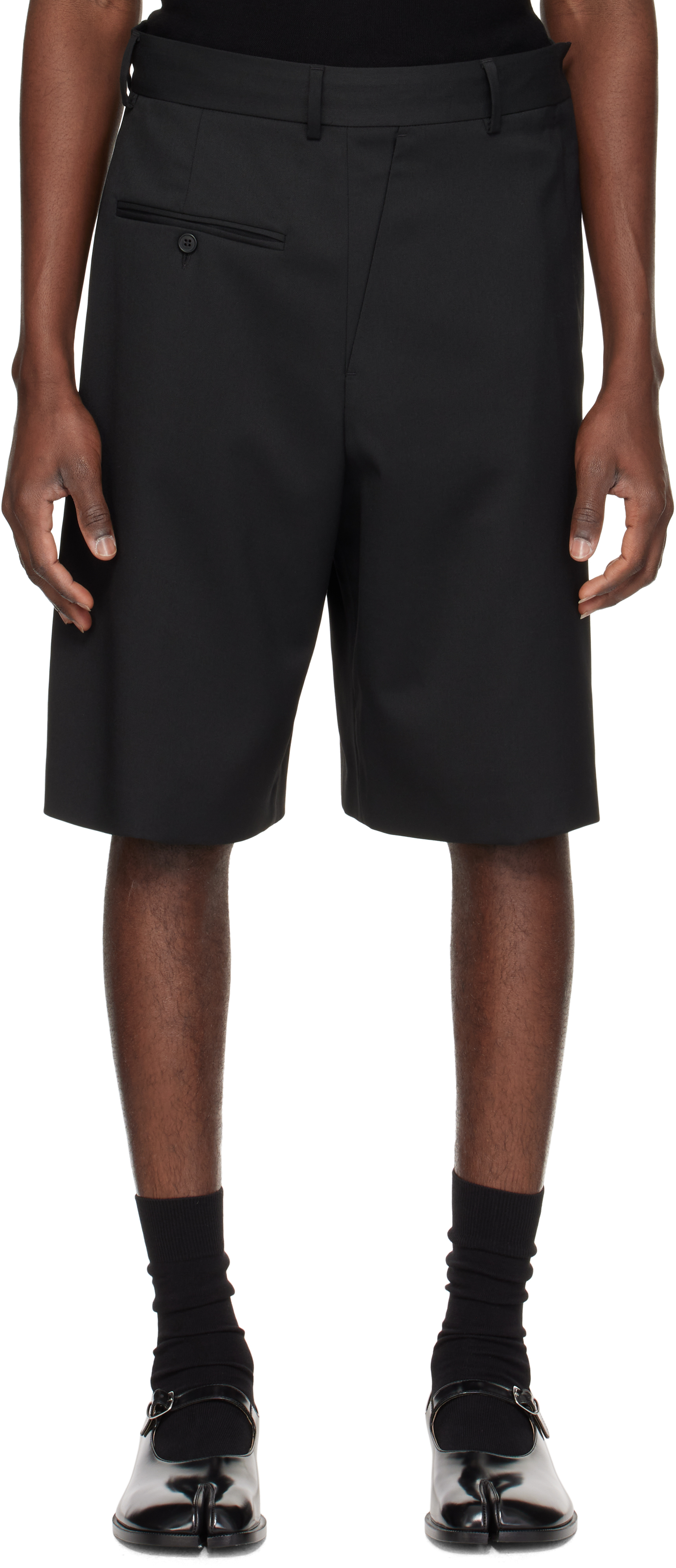 Black Pocket Shorts