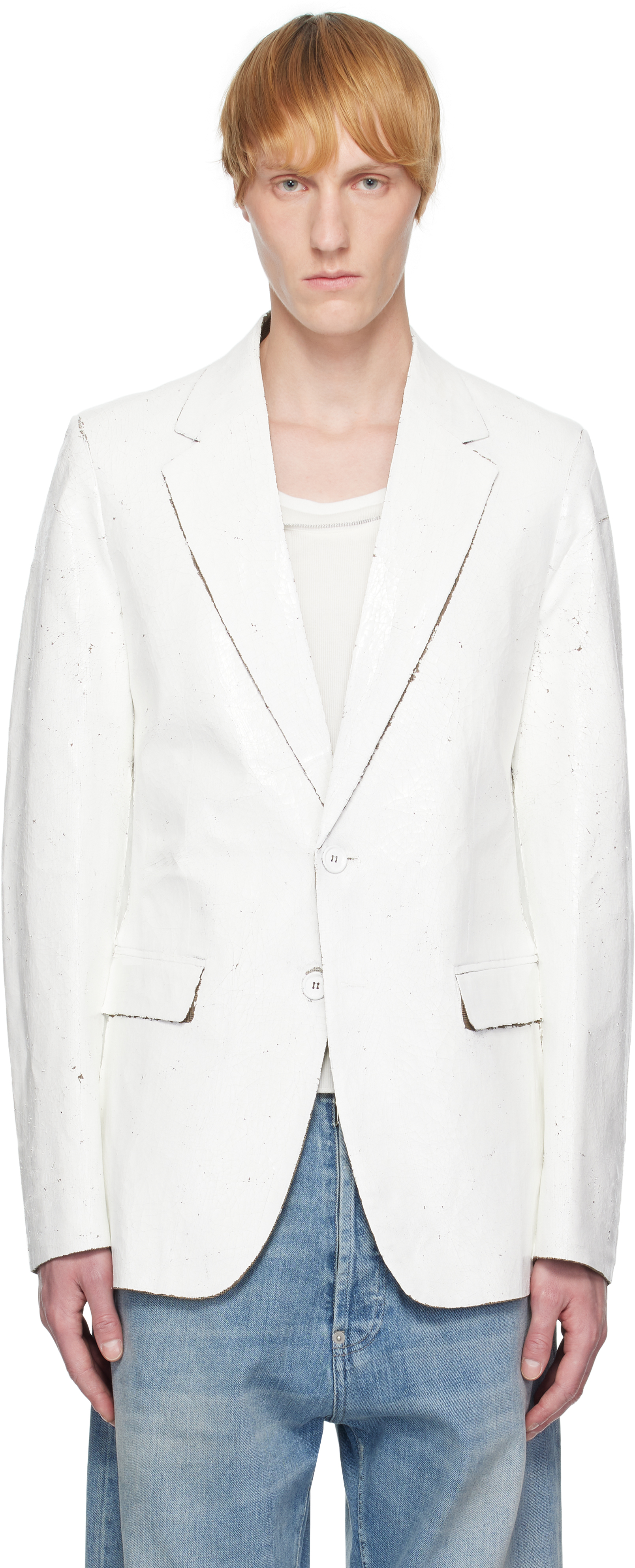 White Painted Blazer