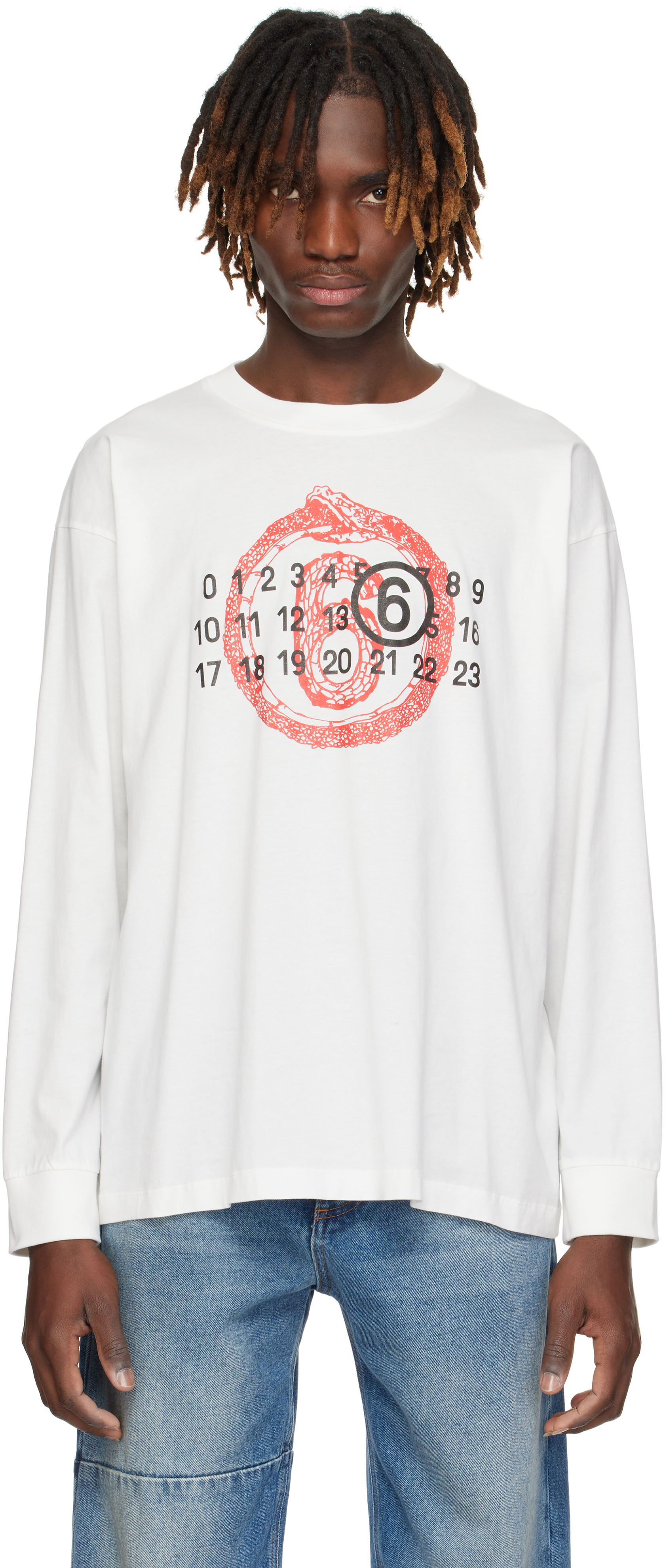 MM6 Maison Margiela☆Year of the Snake 巳年ヘビ Tシャツ 白色 MM6 Maison Margiela Year Of The Snake T-shirt | White | FARFETCH