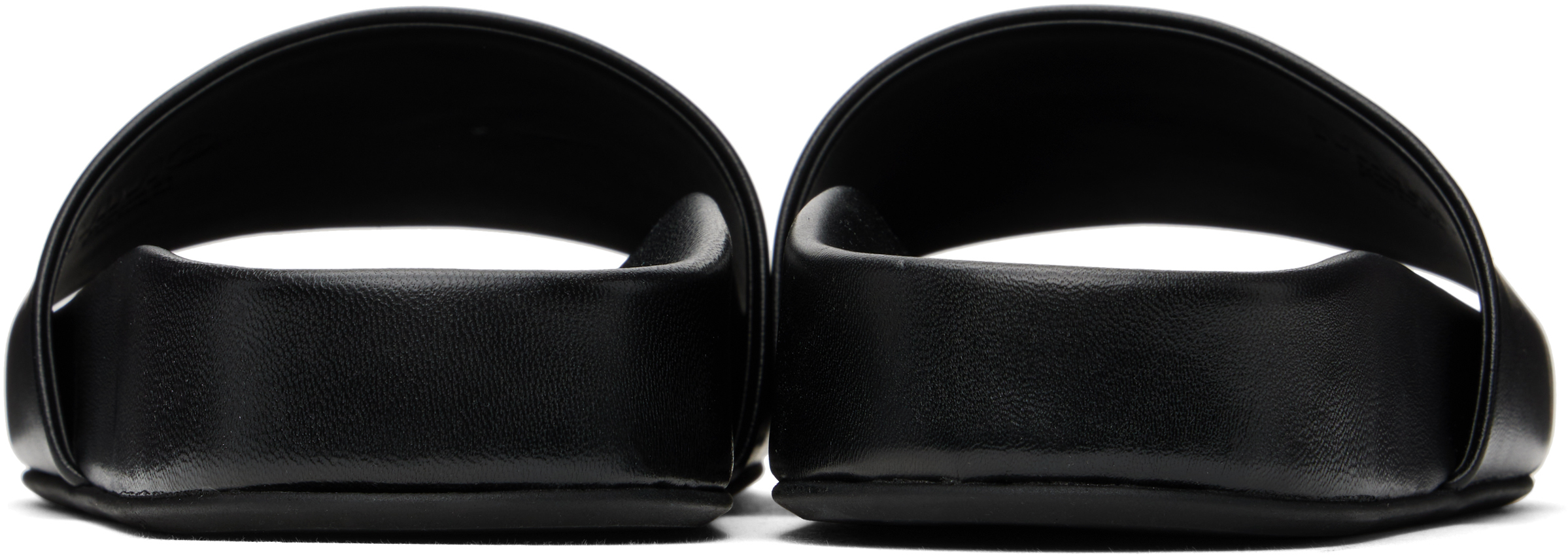 Mm6 Maison Margiela Black Nappa Leather Sandals